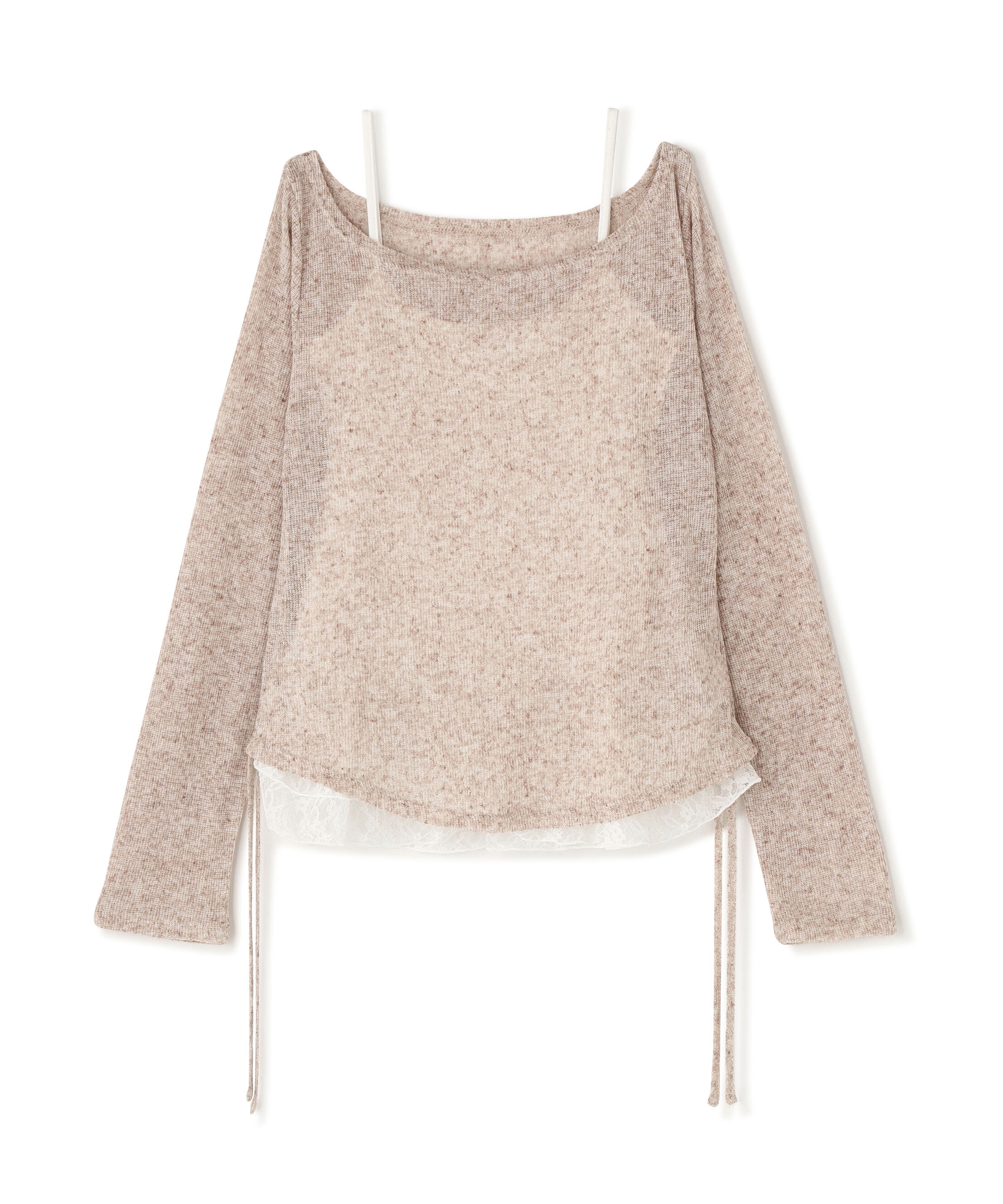  「メランジドロストレースティアードキャミセット」|Tシャツ・カットソー|