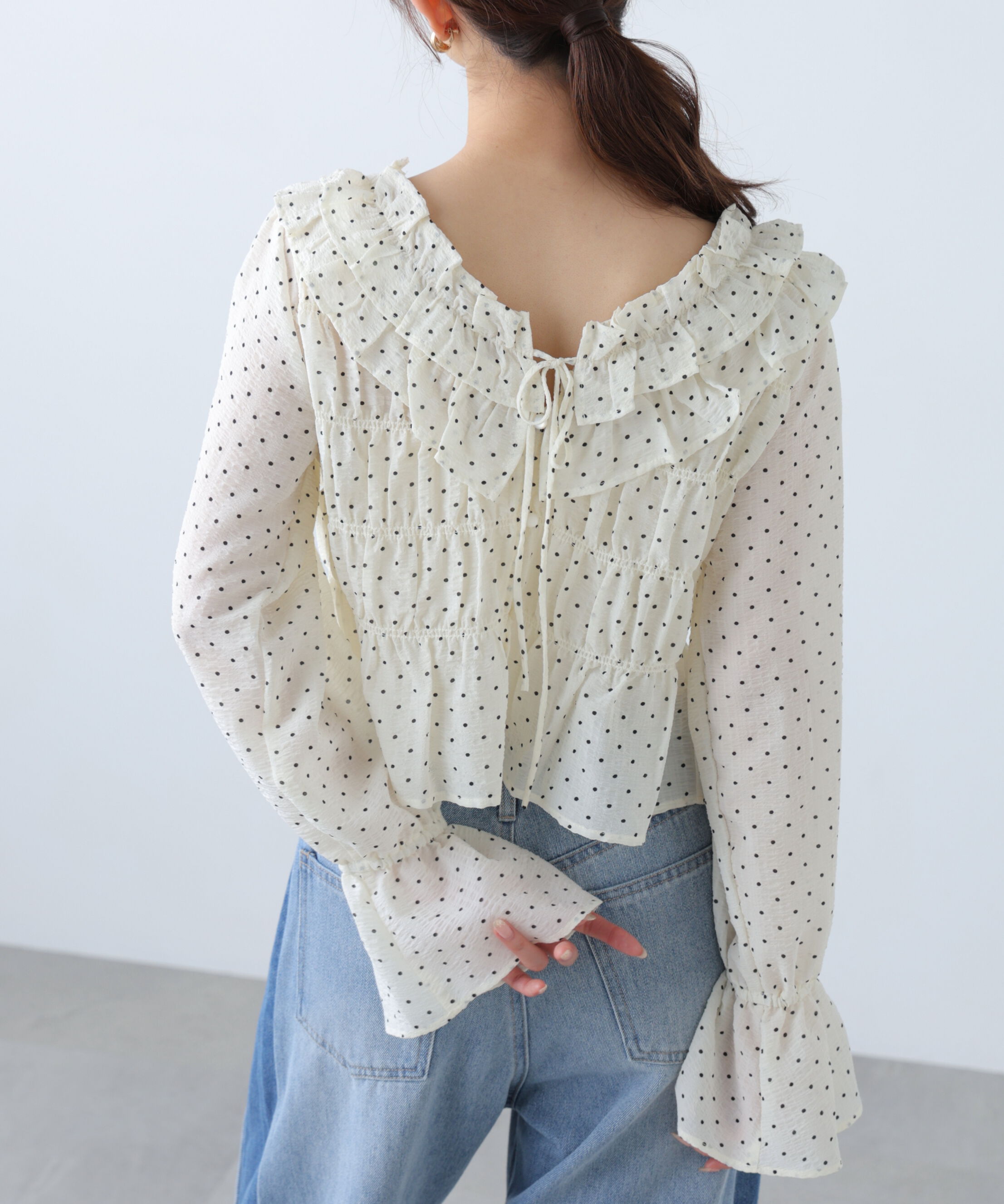  「アソート前後2wayフリルブラウス」|シャツ・ブラウス|