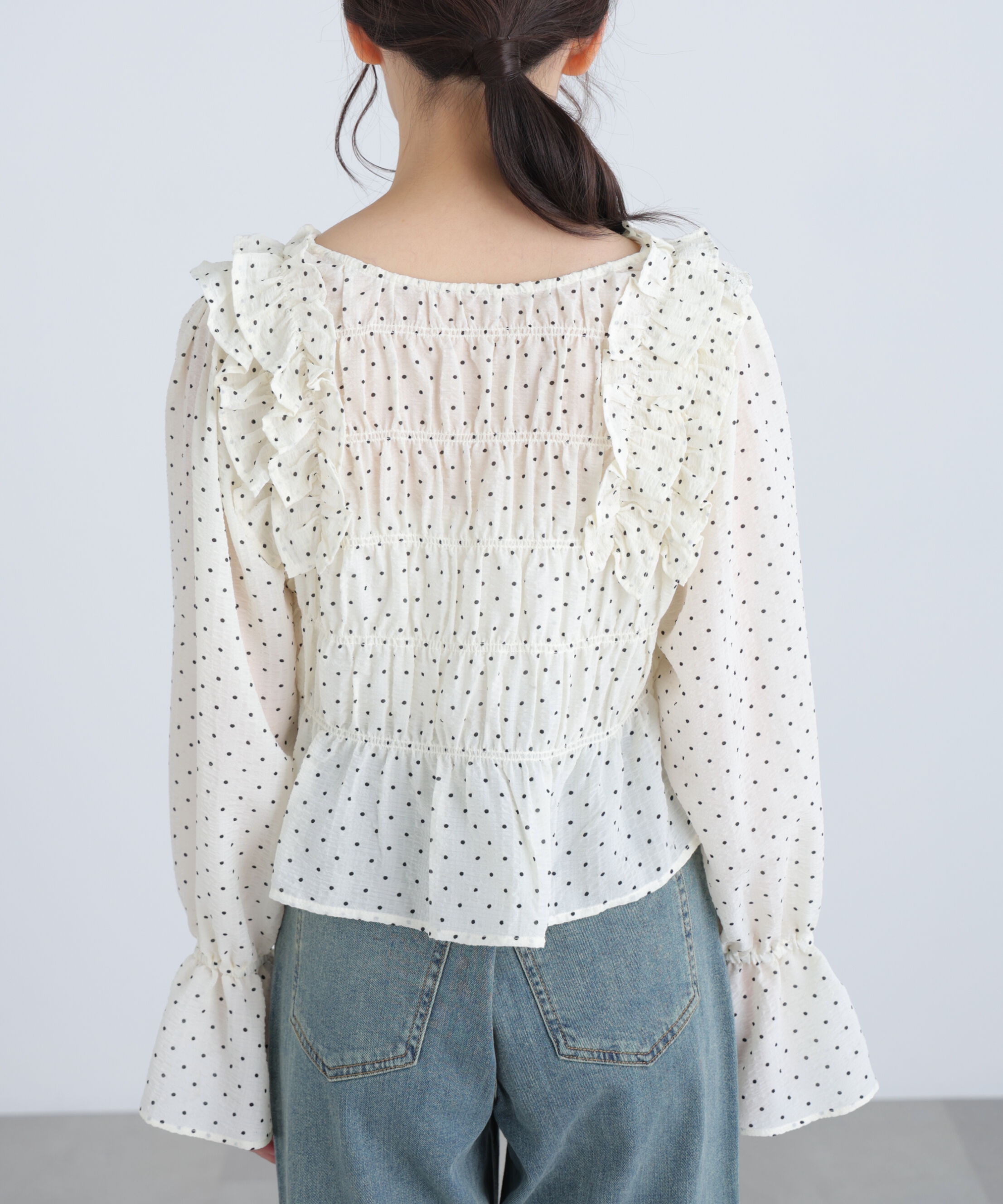  「アソート前後2wayフリルブラウス」|シャツ・ブラウス|