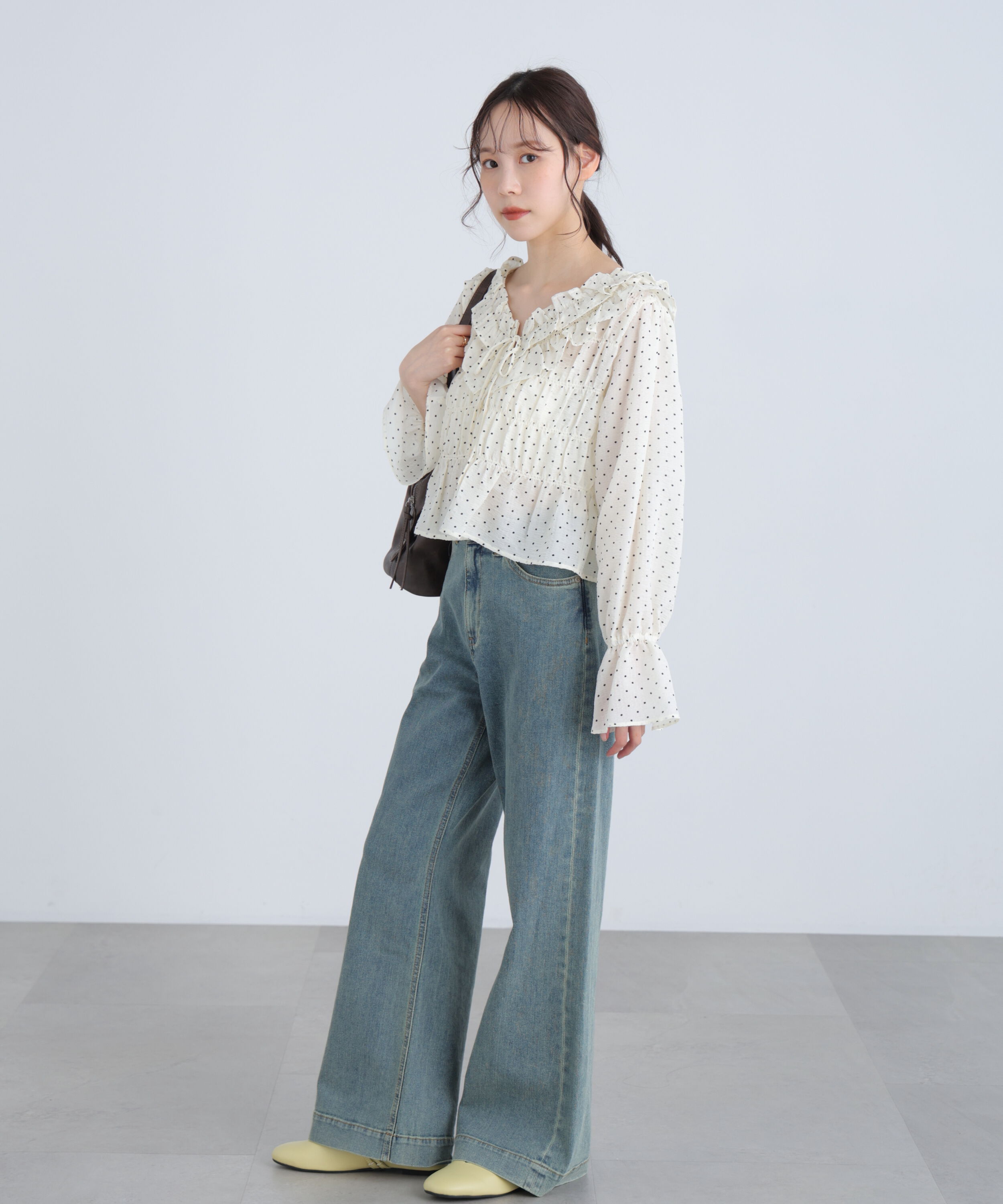  「アソート前後2wayフリルブラウス」|シャツ・ブラウス|