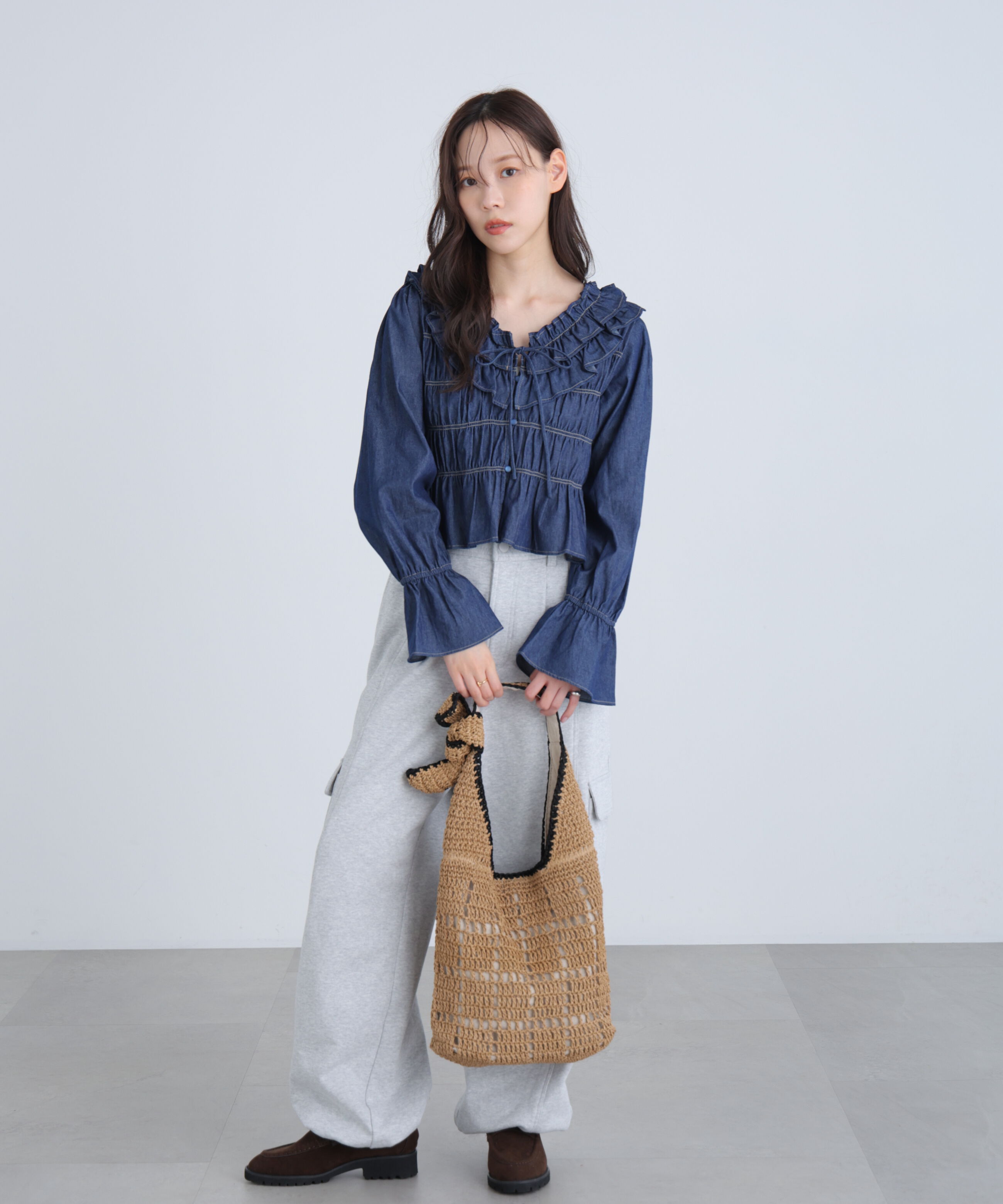  「アソート前後2wayフリルブラウス」|シャツ・ブラウス|