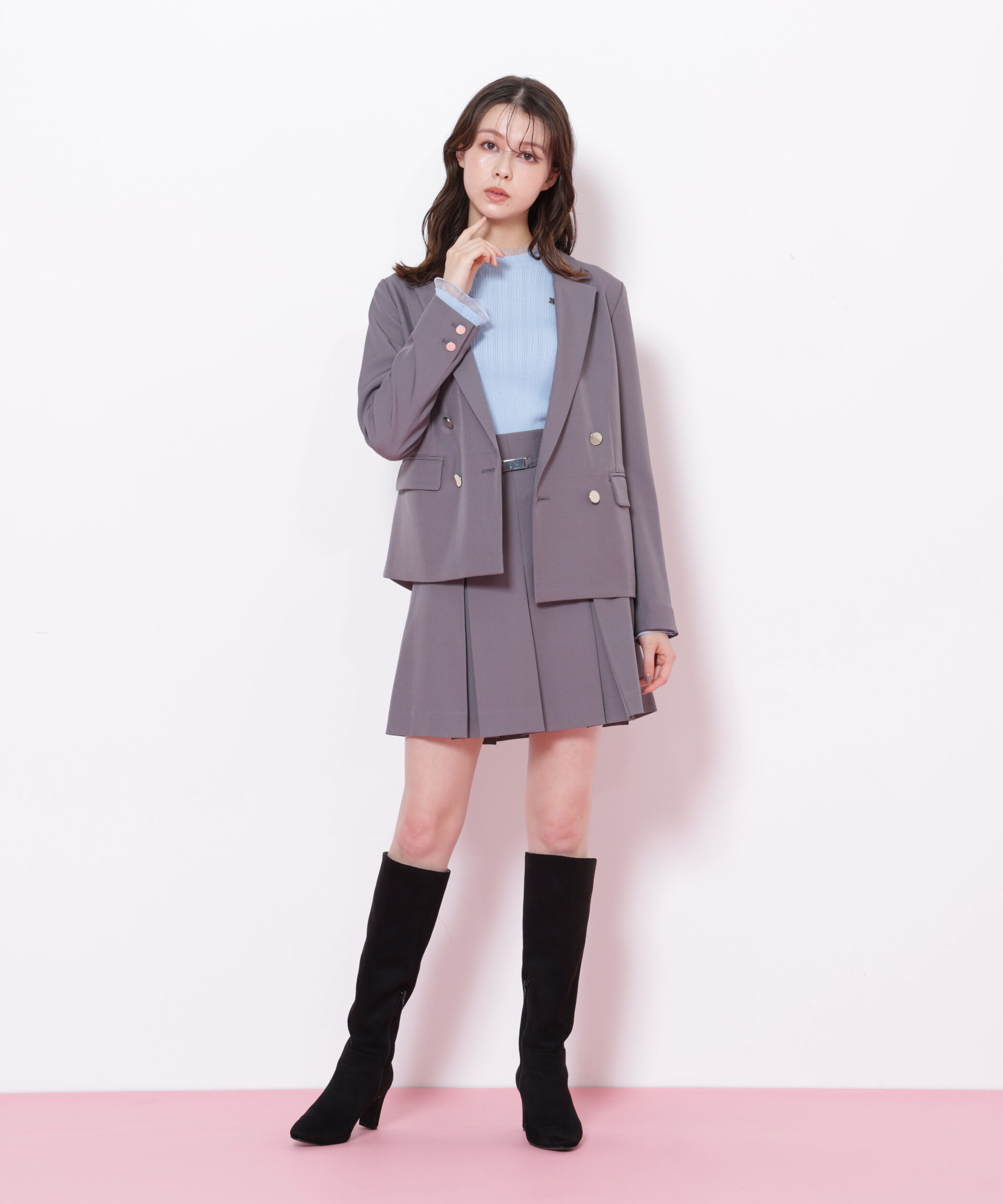  「＜セットアップ対応＞ベーシックツイルダブル釦ジャケット」|その他|