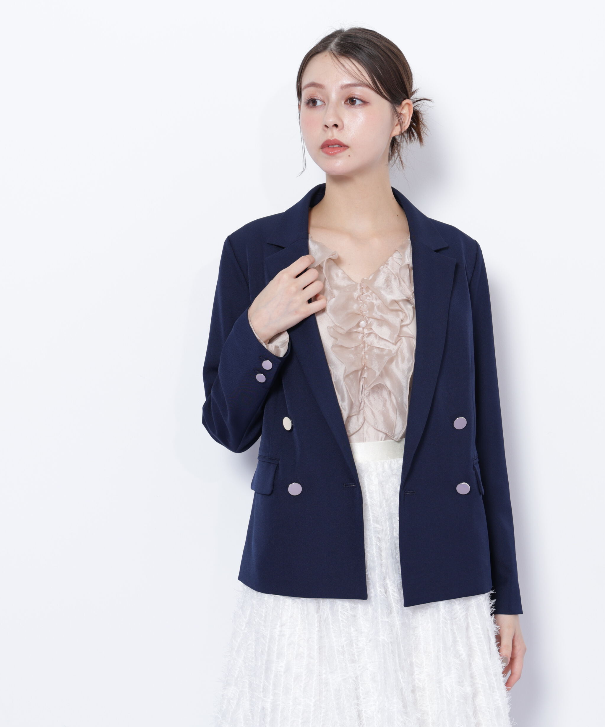  「＜セットアップ対応＞ベーシックツイルダブル釦ジャケット」|その他|