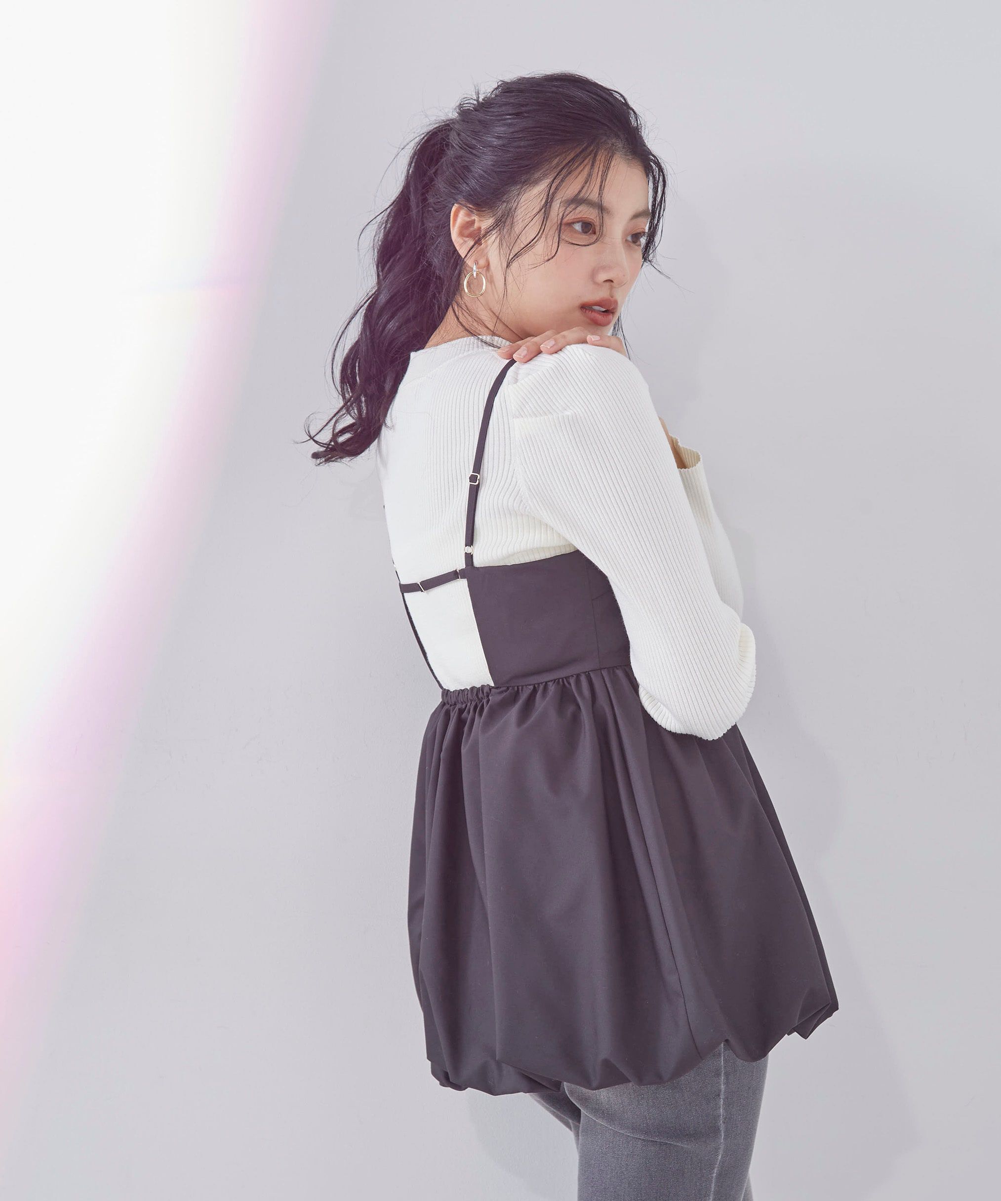 PROPORTION BODY DRESSING「パワーショルダーニット」|ニット・セーター|