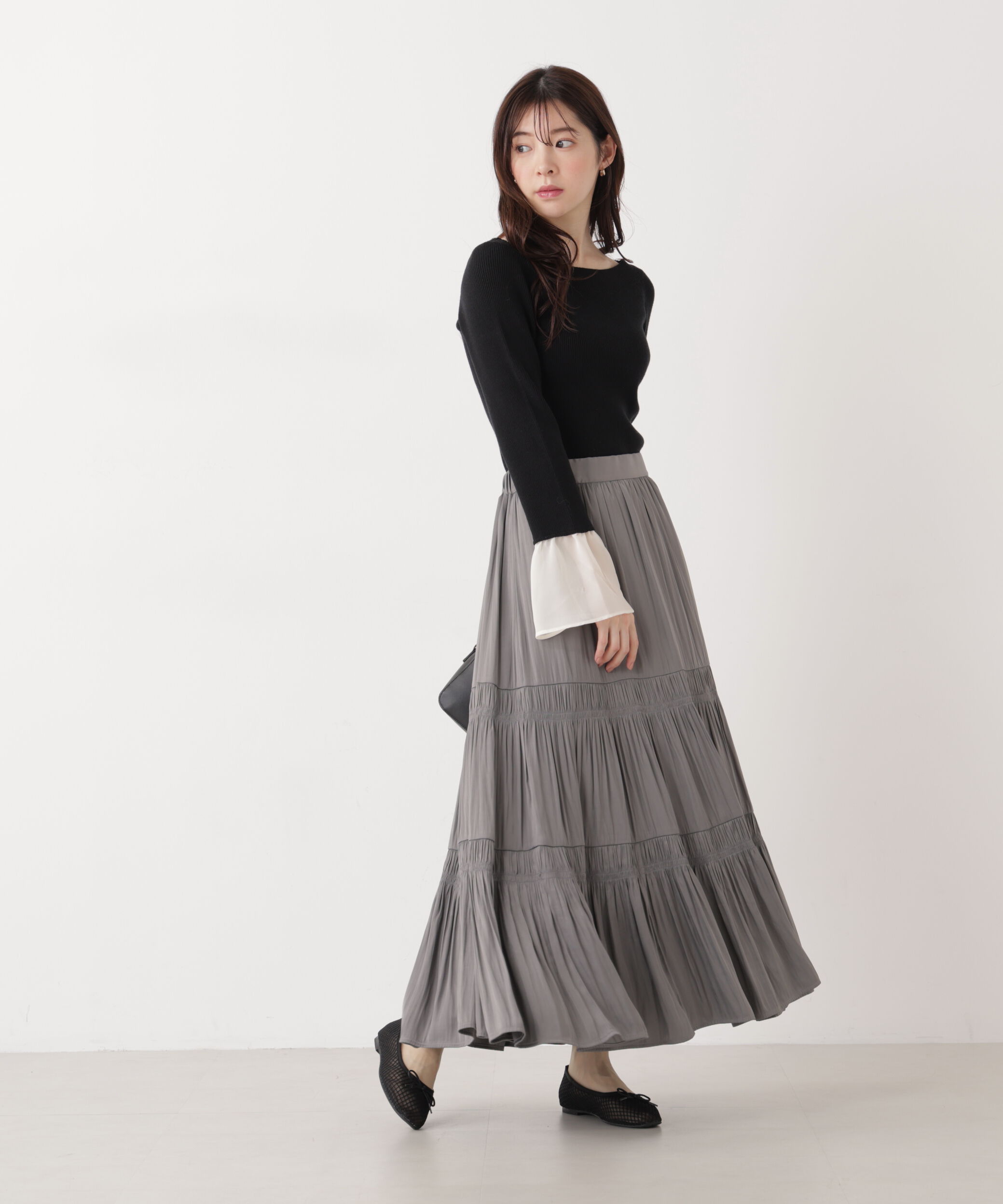 PROPORTION BODY DRESSING「《EDIT COLOGNE》ランダムギャザースカート　26SS」|スカート|