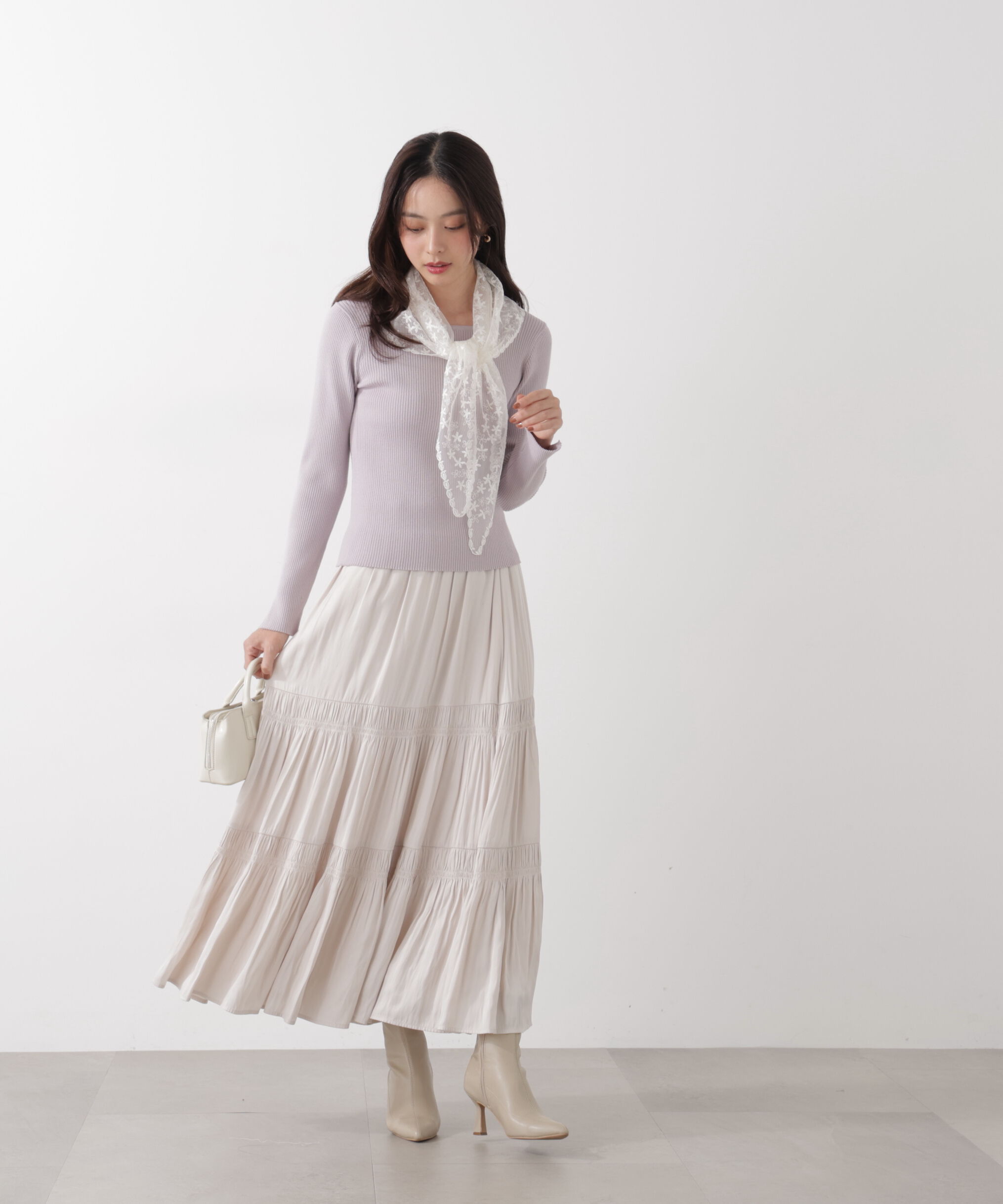 PROPORTION BODY DRESSING「《EDIT COLOGNE》ランダムギャザースカート　26SS」|スカート|