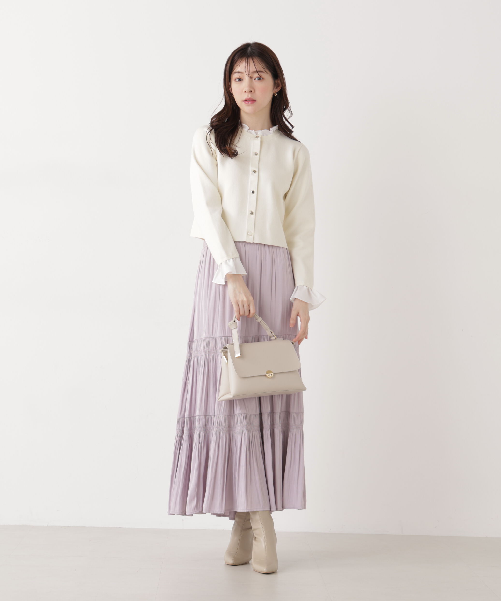 PROPORTION BODY DRESSING「《EDIT COLOGNE》ランダムギャザースカート　26SS」|スカート|