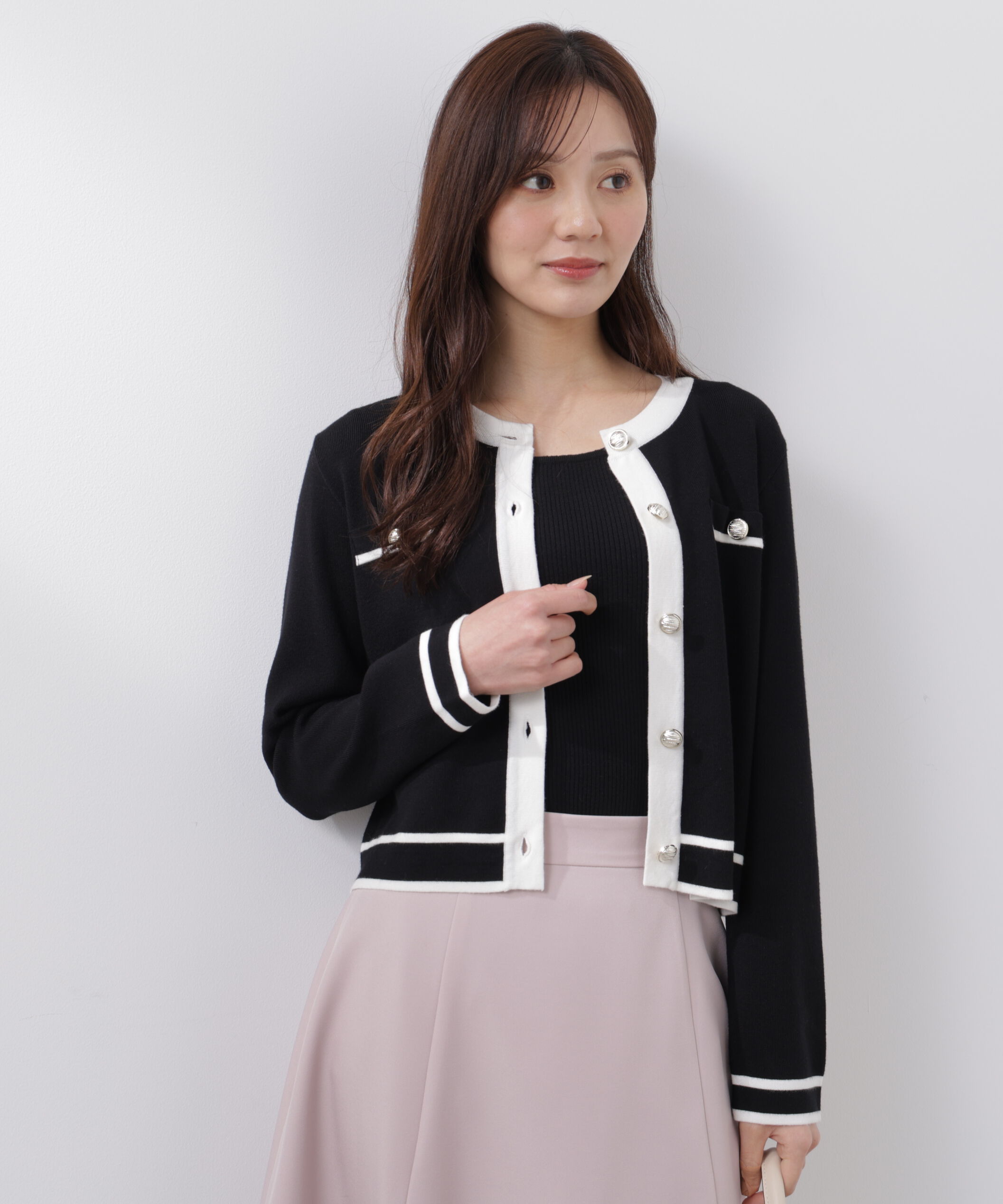 PROPORTION BODY DRESSING「バイカラーアンサンブル　26SS」|ニット・セーター|