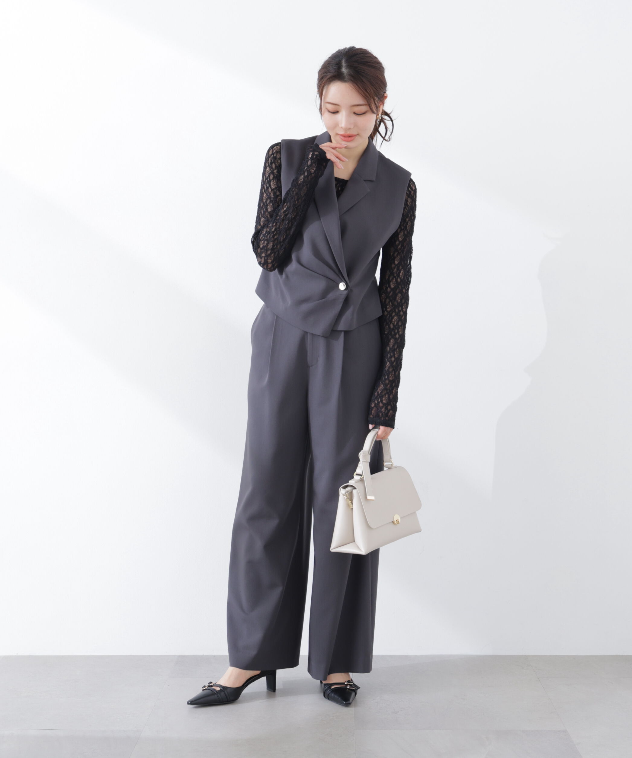 PROPORTION BODY DRESSING「ベルトドッキングワイドパンツ　26SS」|その他|