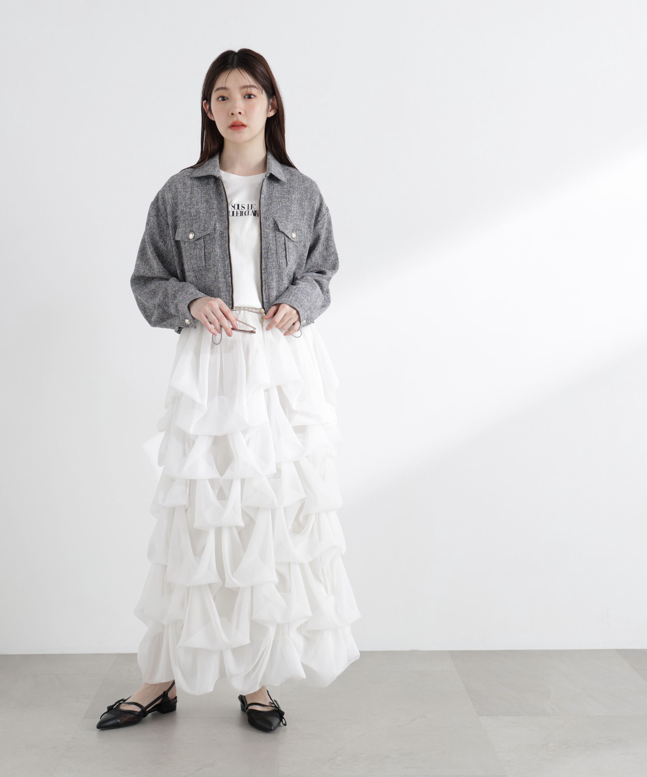 PROPORTION BODY DRESSING「スプリングツイードブルゾン　26SS」|ブルゾン・スタジャン|