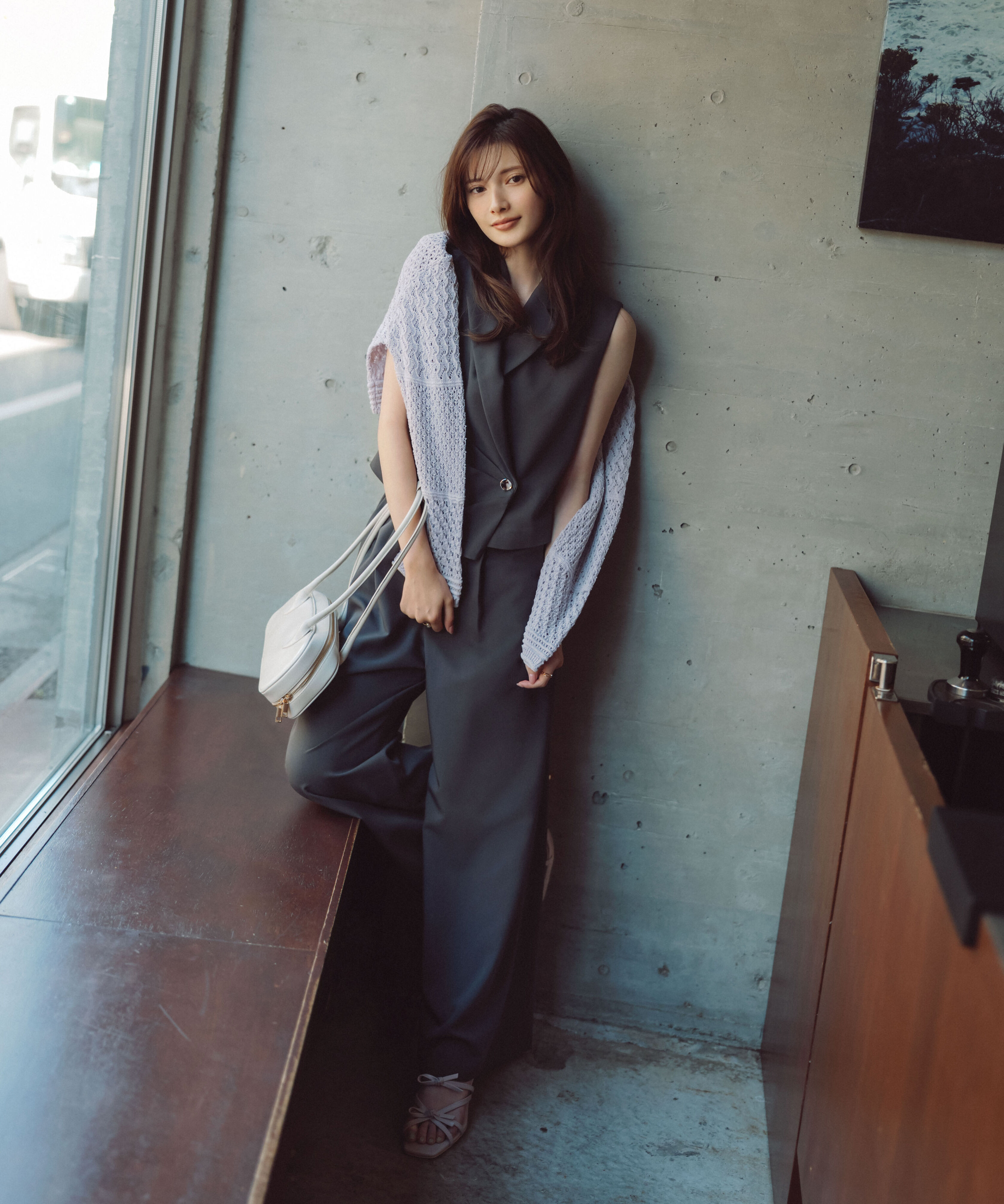 PROPORTION BODY DRESSING「タックアシメジレ　26SS」|ブルゾン・スタジャン|