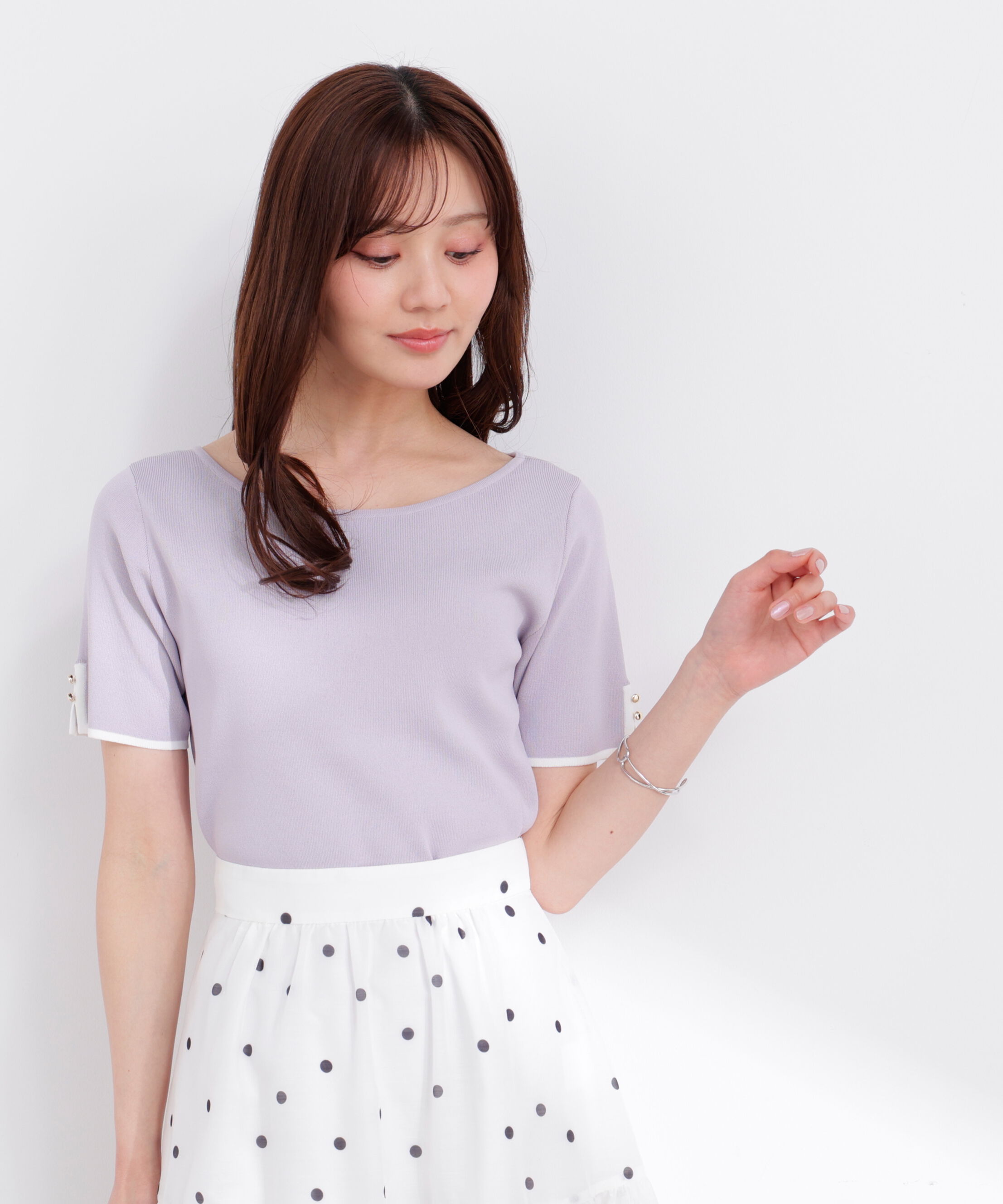 PROPORTION BODY DRESSING「5分袖ベーシックニット 26SS」|ニット・セーター|