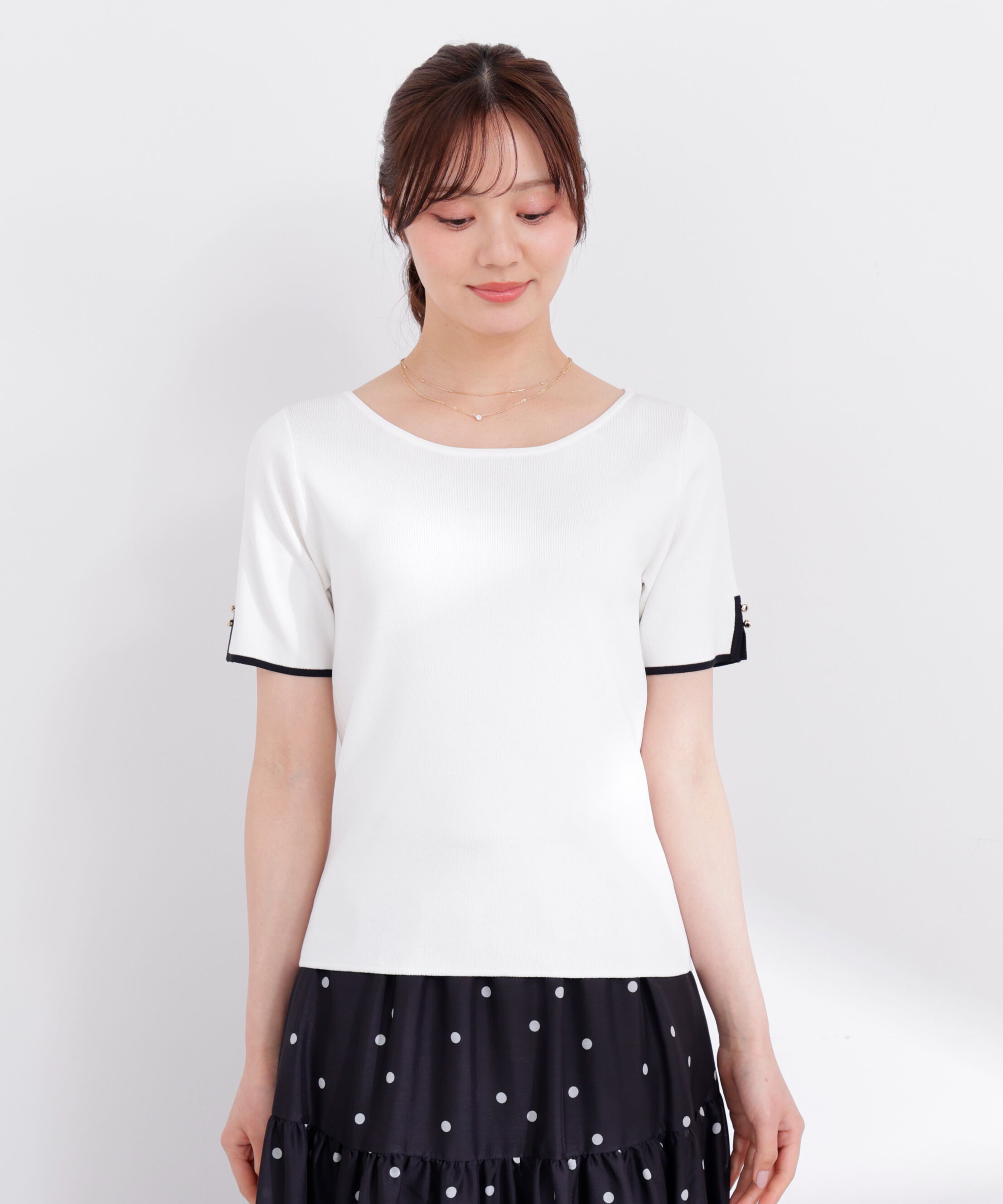 PROPORTION BODY DRESSING「5分袖ベーシックニット 26SS」|ニット・セーター|