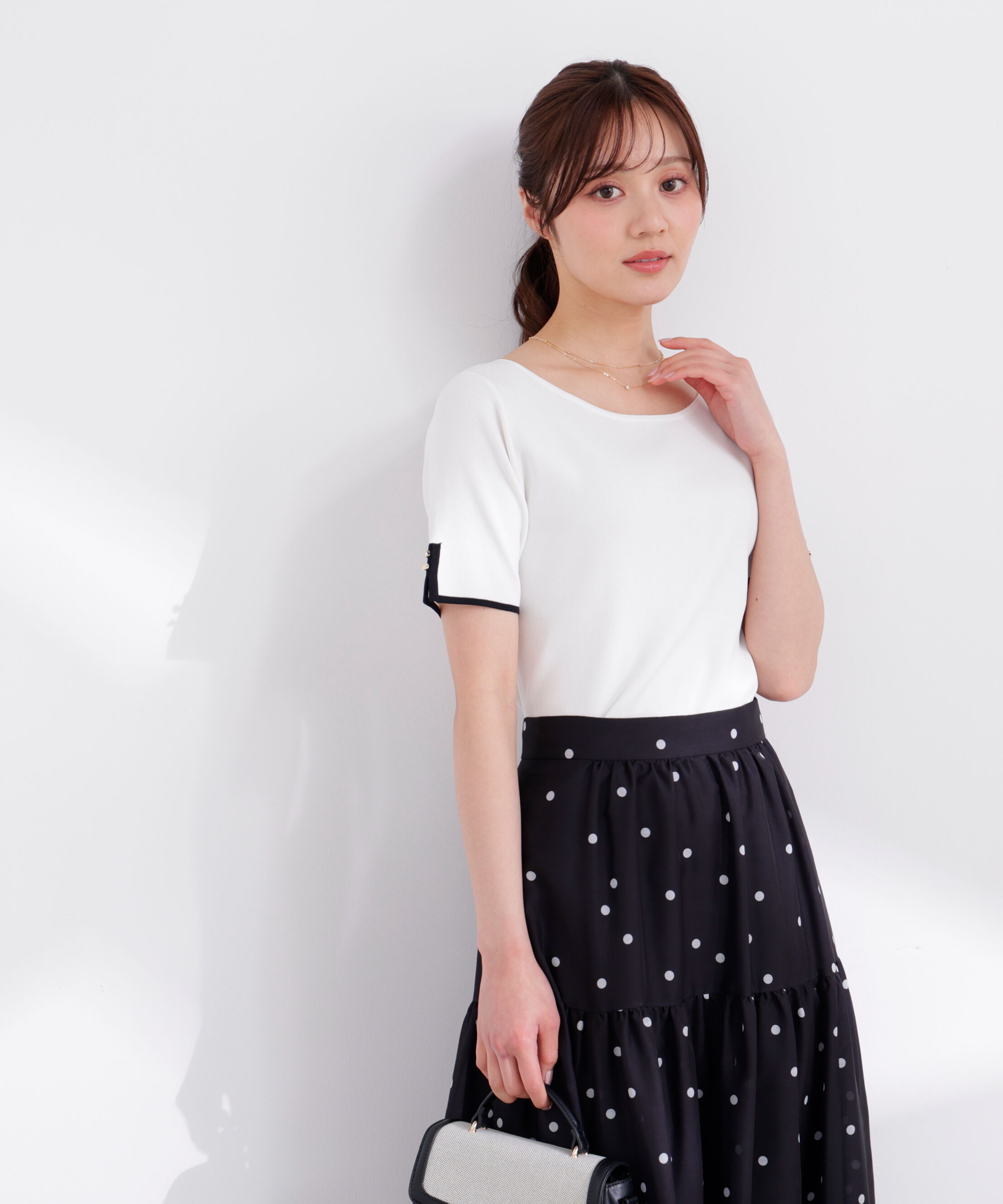 PROPORTION BODY DRESSING「5分袖ベーシックニット 26SS」|ニット・セーター|