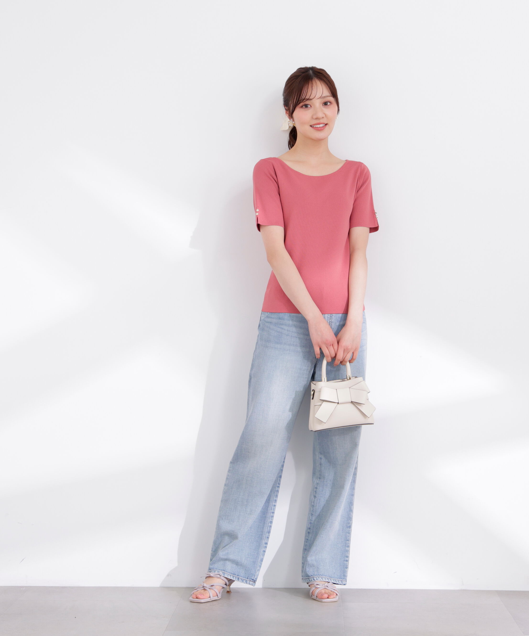 PROPORTION BODY DRESSING「5分袖ベーシックニット 26SS」|ニット・セーター|