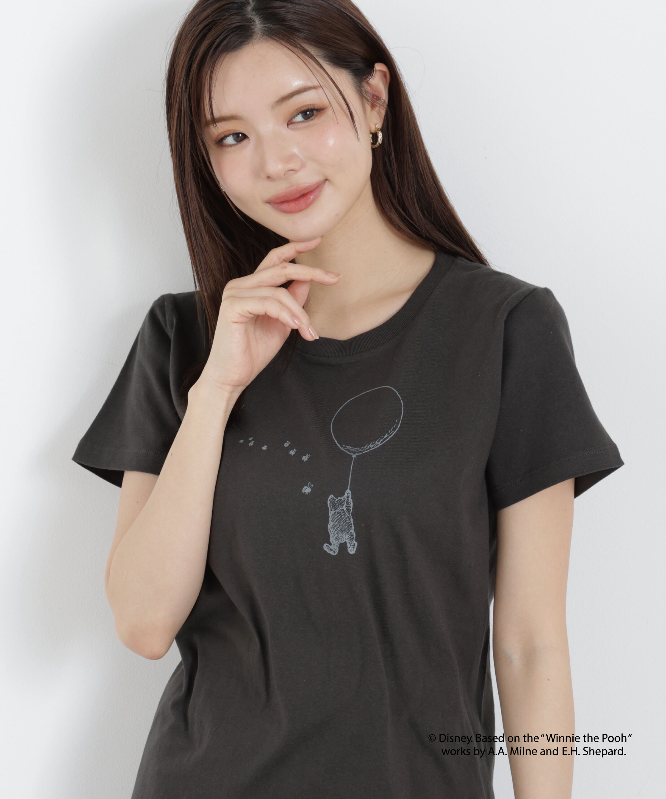 PROPORTION BODY DRESSING「フロントプリントTシャツ」|Tシャツ・カットソー|チャコール2