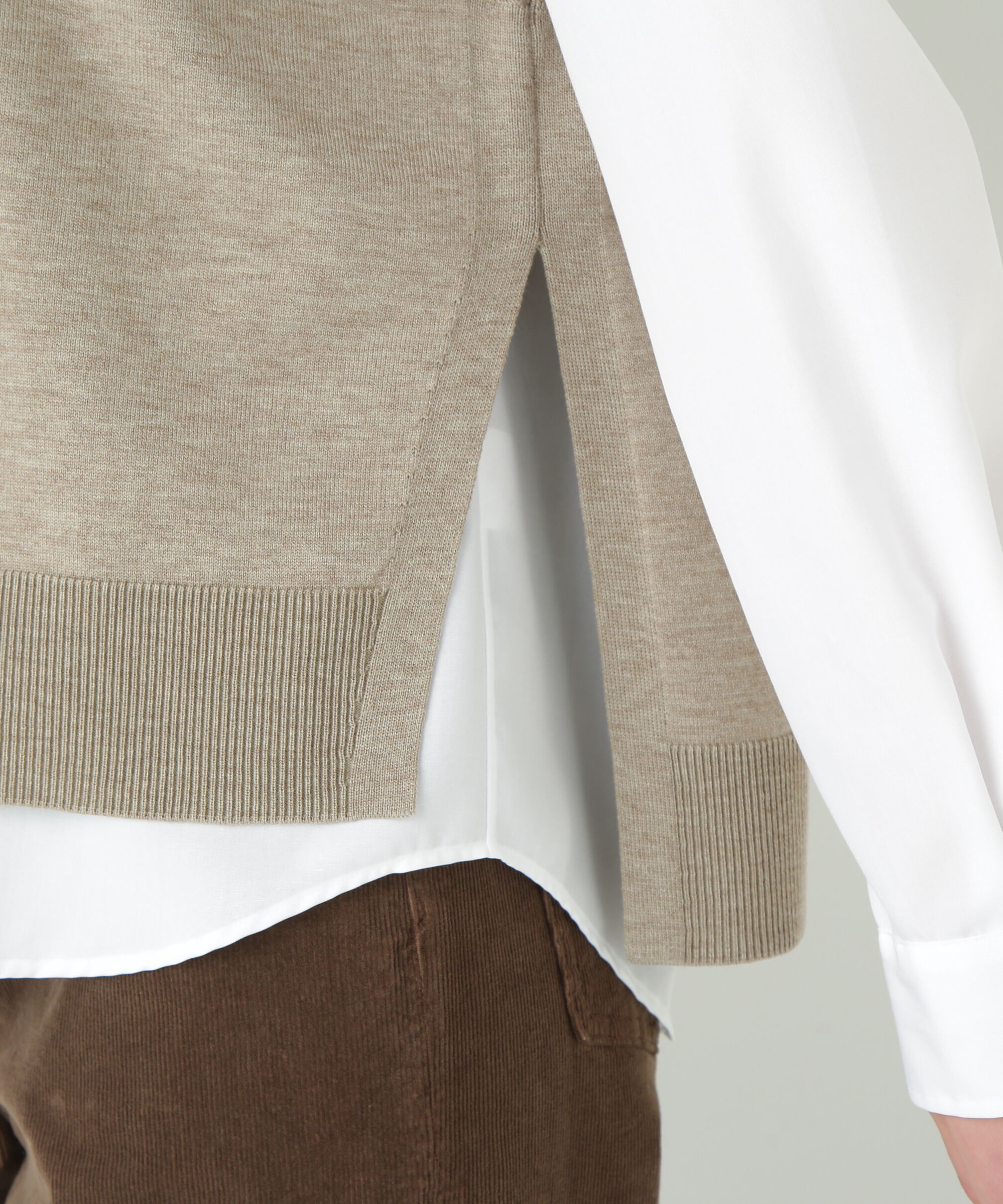  「◆ハーゲージクルーネックニットベスト」|ニット・セーター|