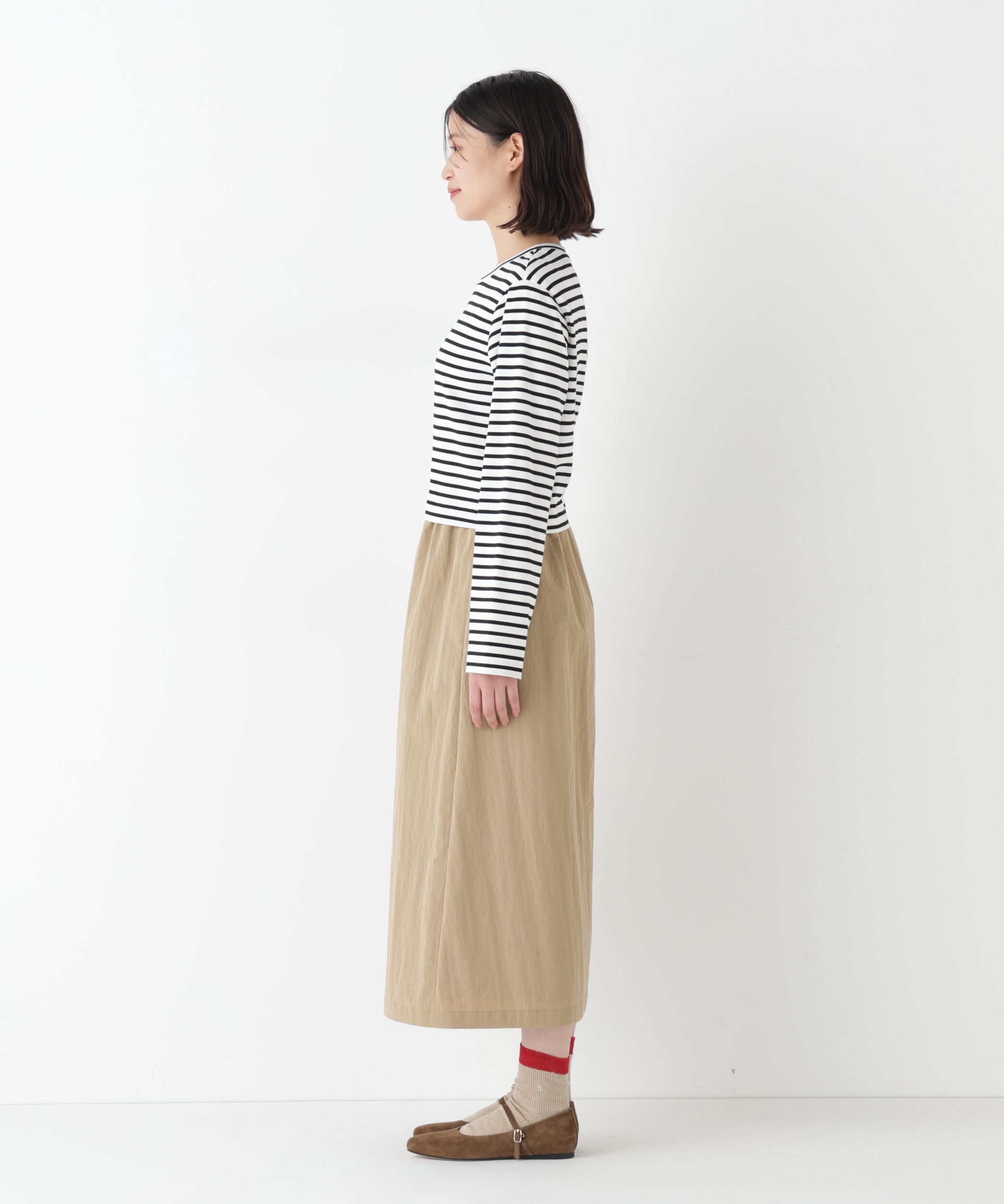  「◆ドッキングモックネックプルオーバーワンピース」|ワンピース|