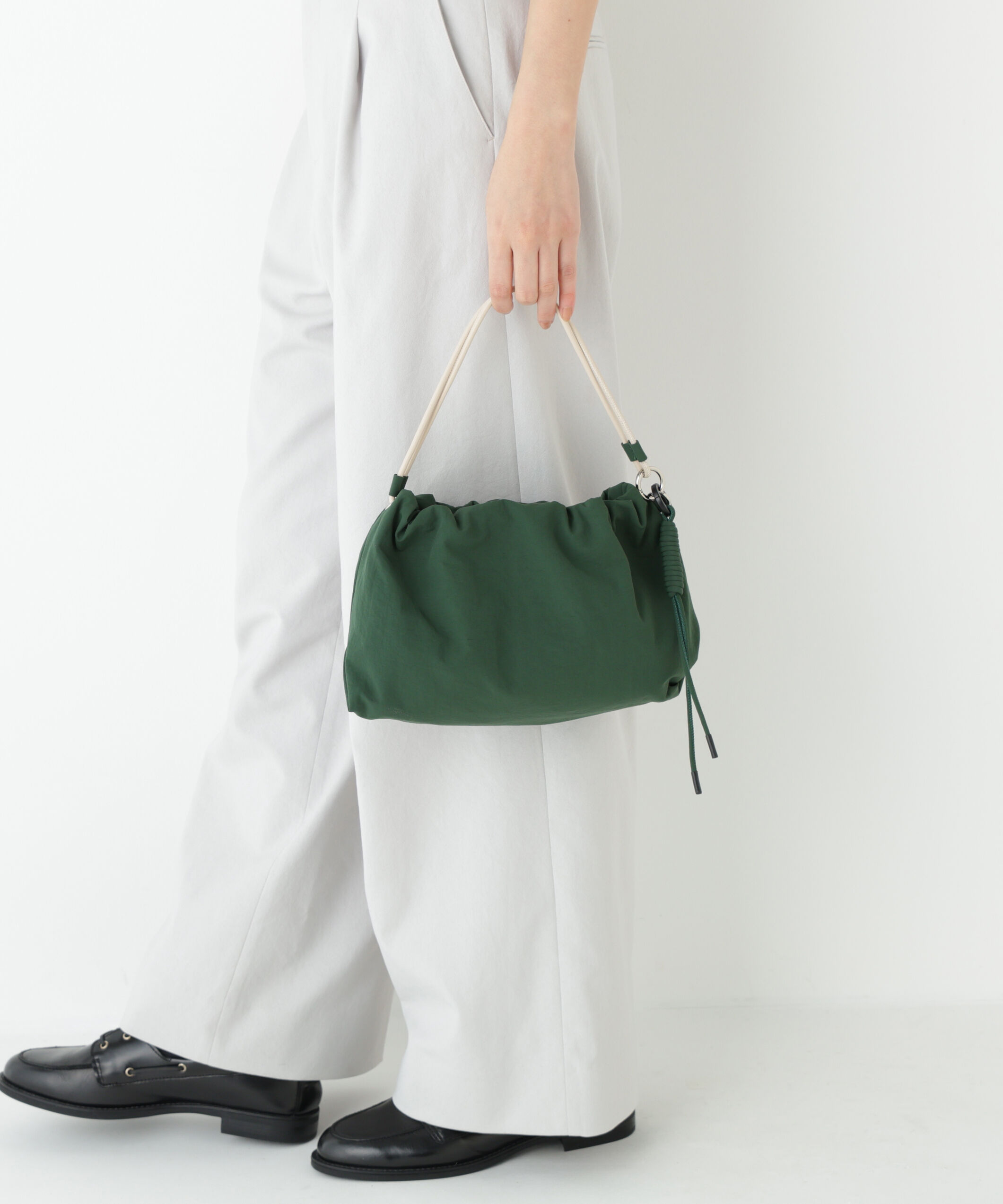  「◆＆ＭｙｕＱ　ナイロンドローストリングバッグ」|その他|グリーン