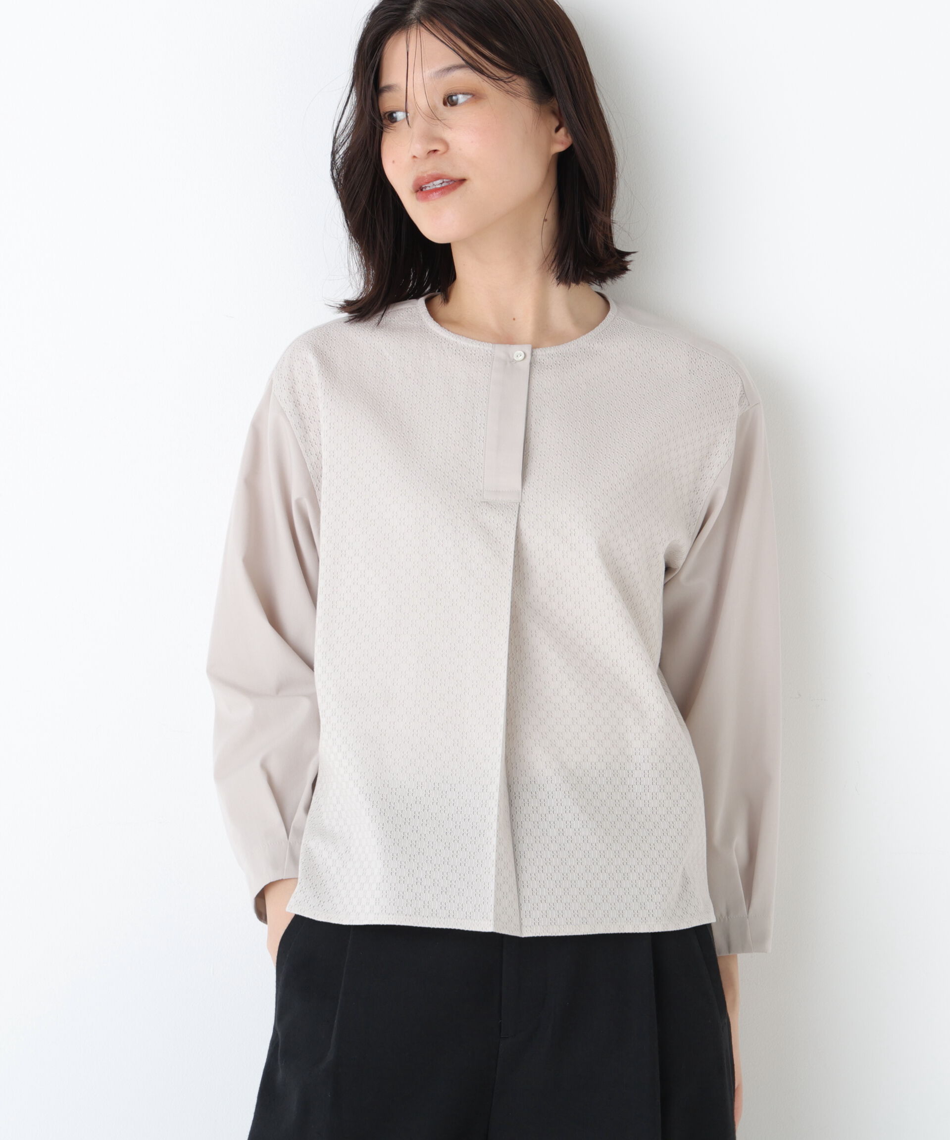  「◆カラミレーススキッパーブラウス」|シャツ・ブラウス|