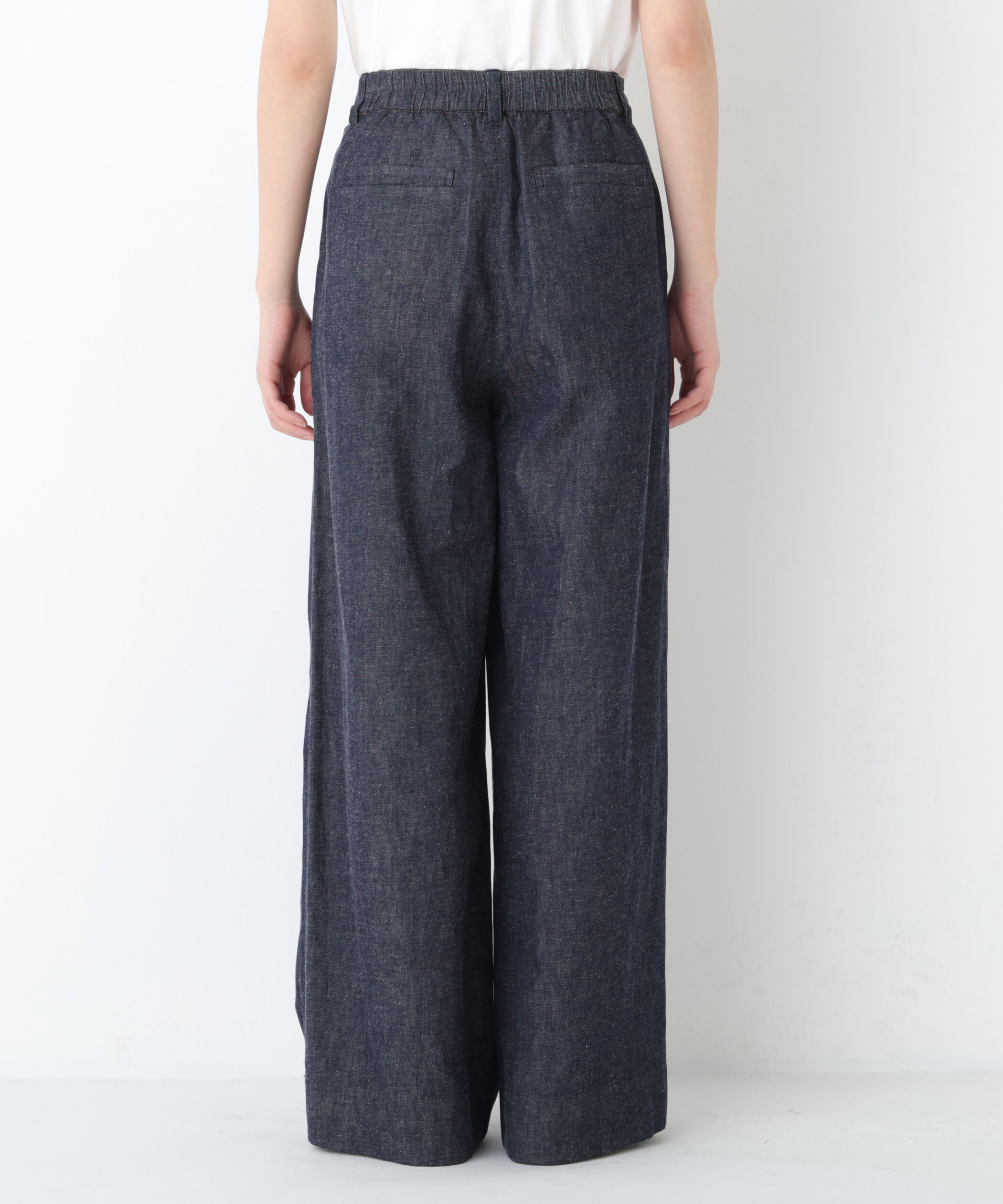  「◆綿麻ライトオンスデニムワイドパンツ」|その他|