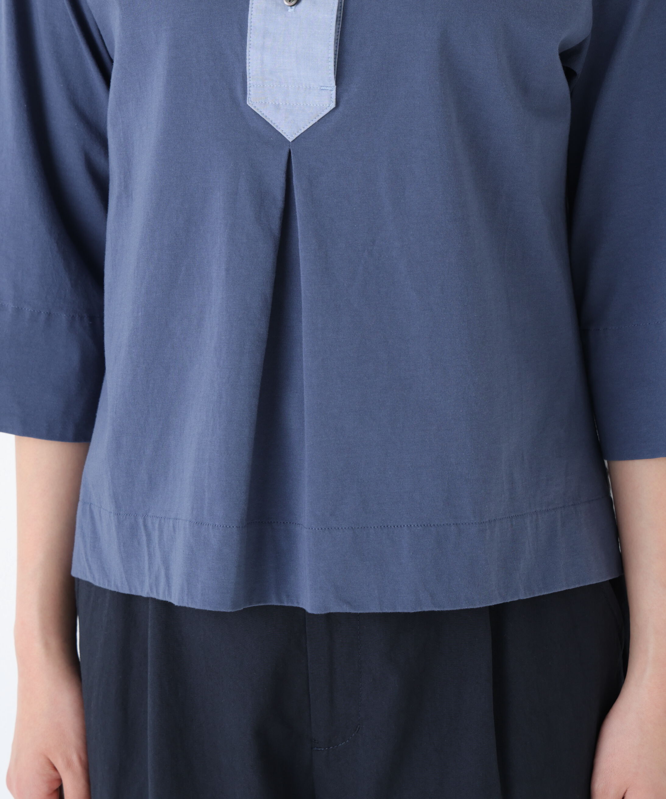  「◆異素材使い配色プルオーバー」|Tシャツ・カットソー|