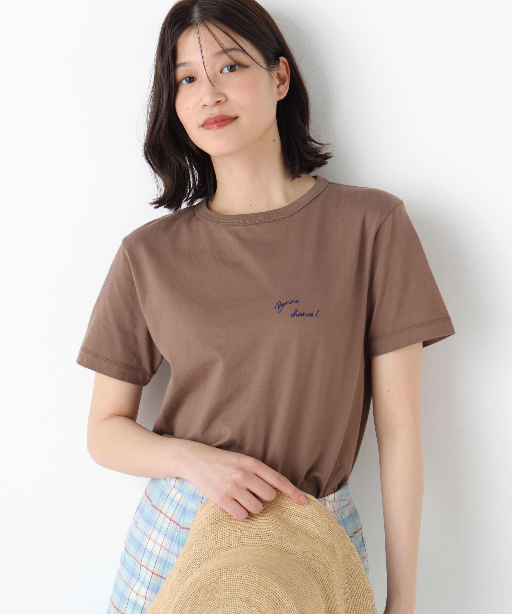  「◆Ｂｏｎｎｅ　ｃｈａｎｃｅ　刺繍ロゴＴシャツ」|Tシャツ・カットソー|モカブラウン