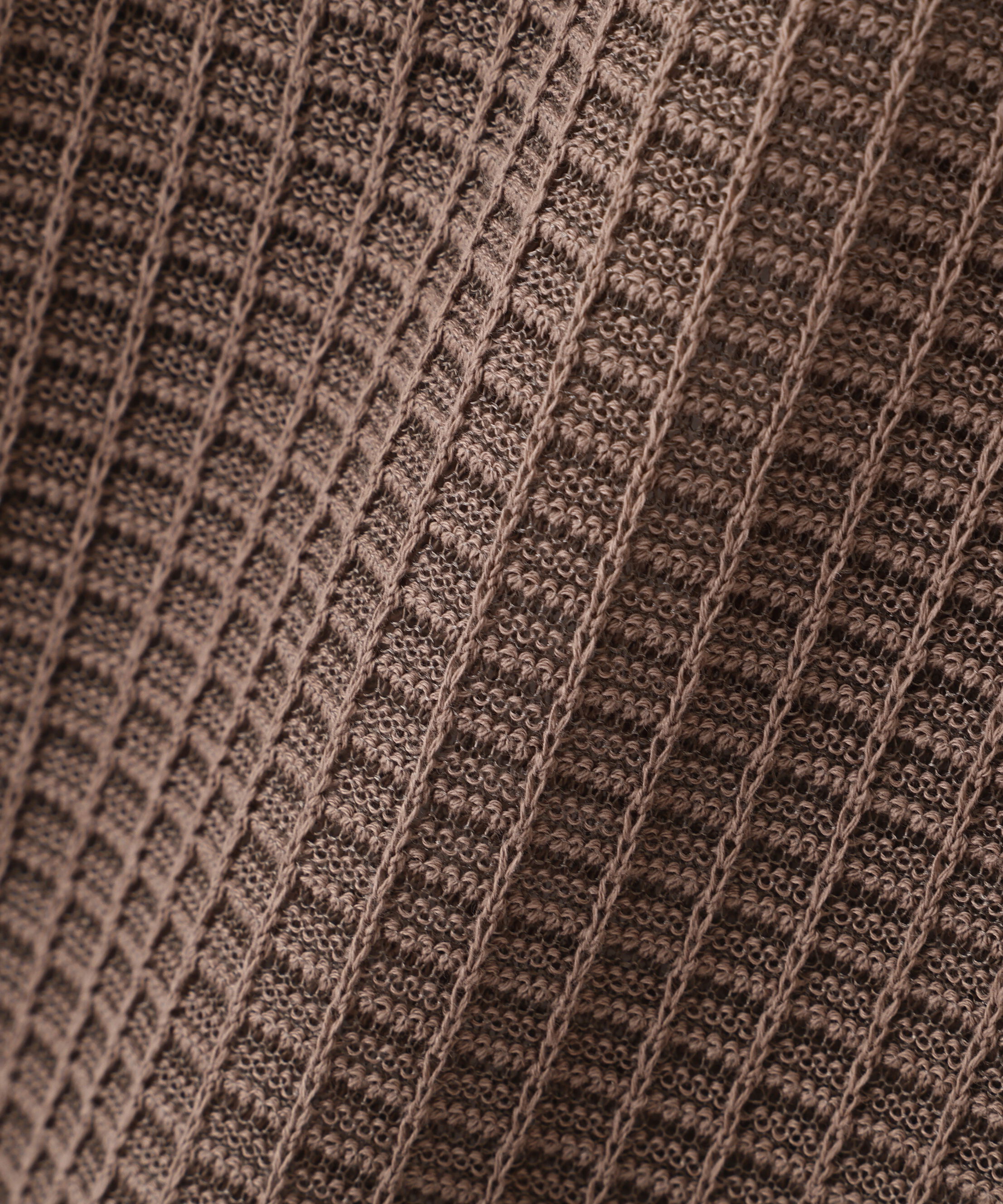  「◆コットンポリエステルシアーチェックチュニックプルオーバー」|ニット・セーター|