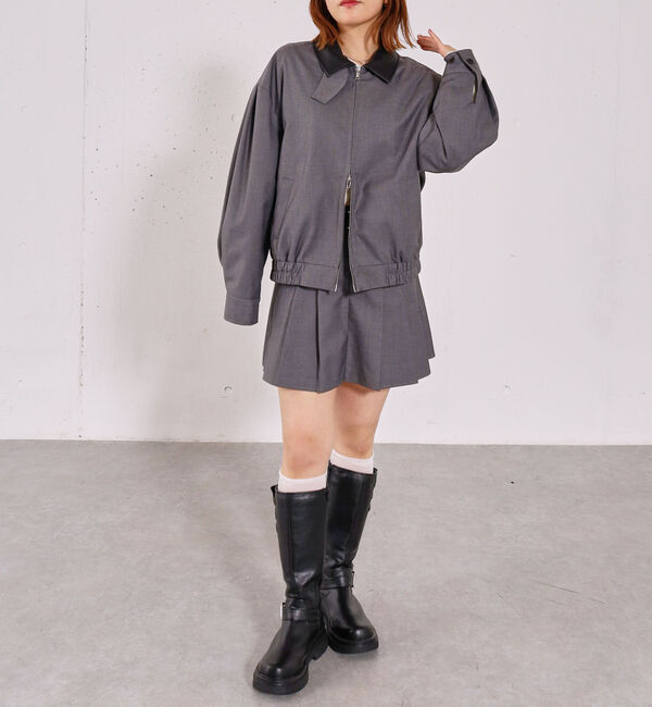 archives「２ｗａｙレザーカラーブルゾン」|テーラードジャケット|