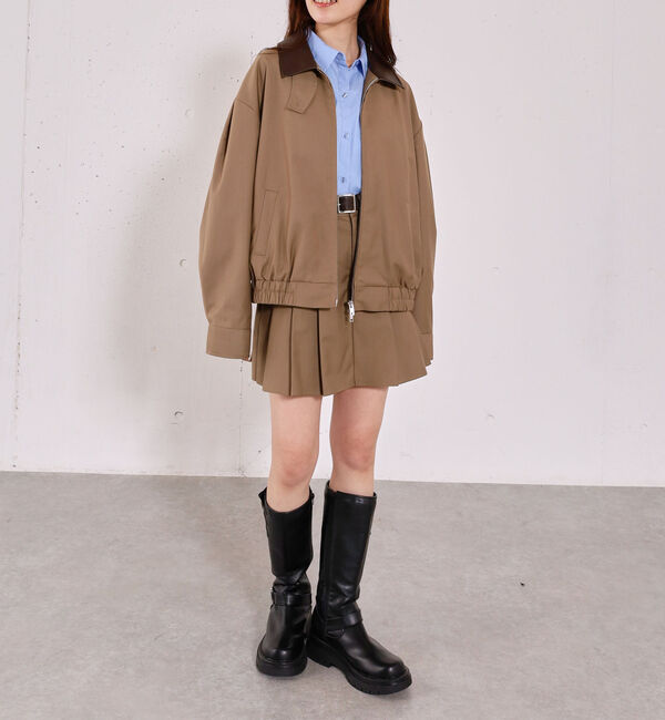 archives「２ｗａｙレザーカラーブルゾン」|テーラードジャケット|