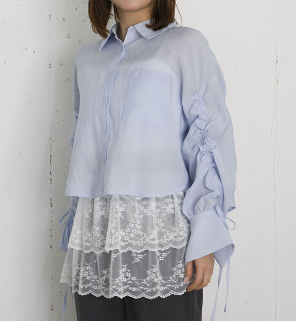 archives「ドロストスリーブショートシャツ」|シャツ・ブラウス|