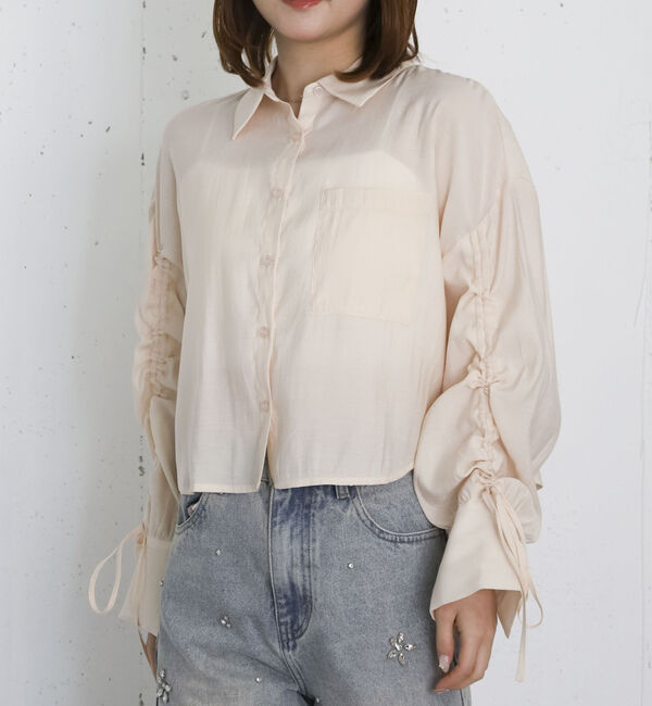 archives「ドロストスリーブショートシャツ」|シャツ・ブラウス|