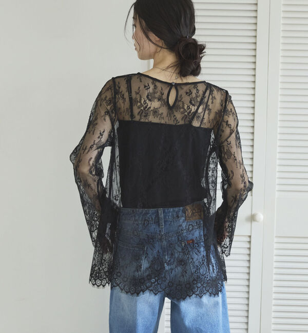 Doux archives「スカラップレーストップス」|シャツ・ブラウス|