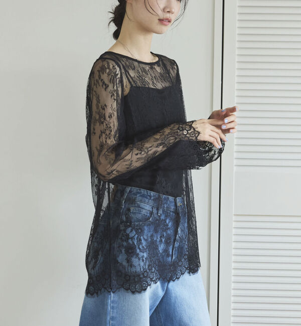 Doux archives「スカラップレーストップス」|シャツ・ブラウス|