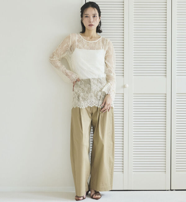 Doux archives「スカラップレーストップス」|シャツ・ブラウス|