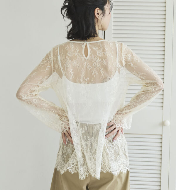 Doux archives「スカラップレーストップス」|シャツ・ブラウス|