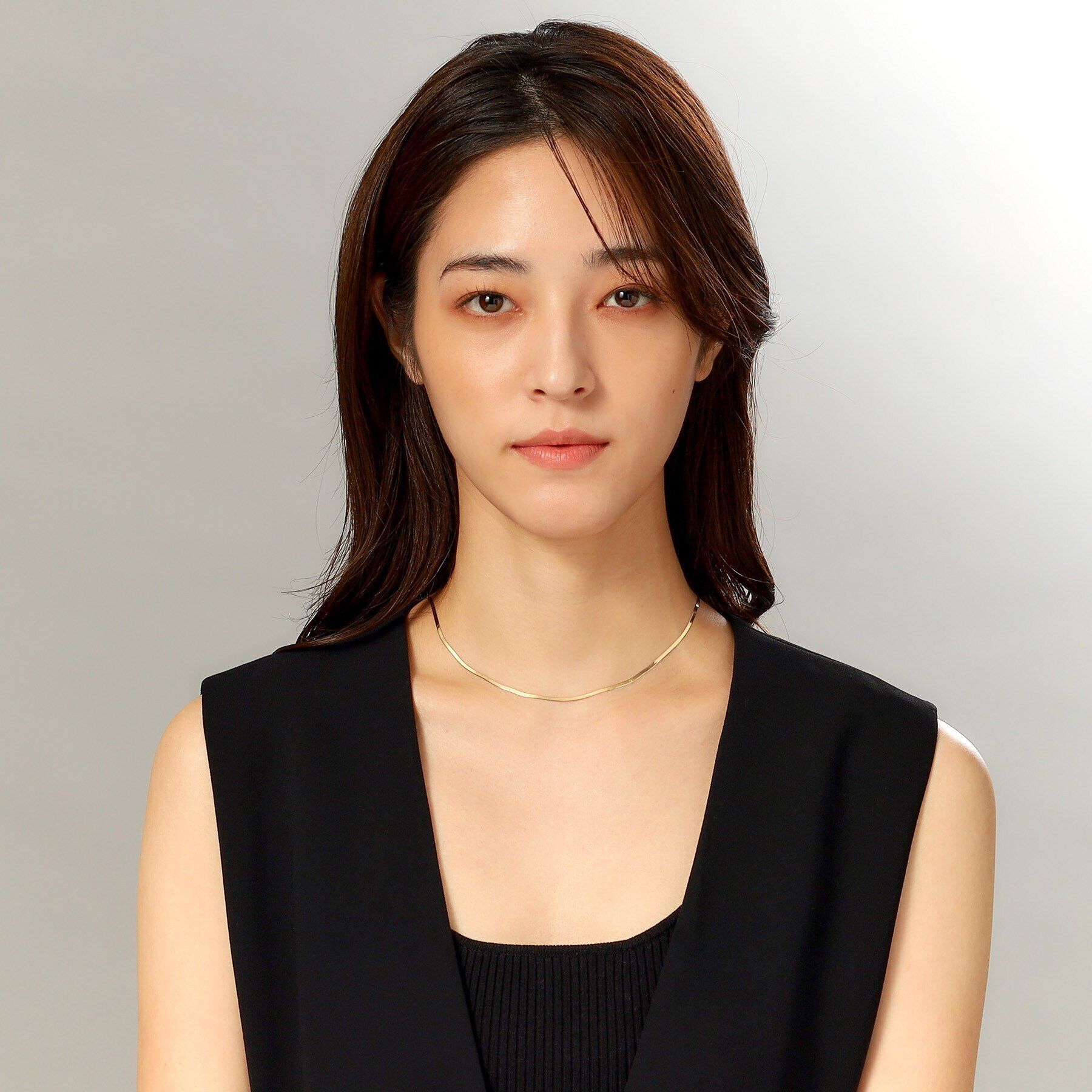 COCOSHNIK「K18フラットスネーク ネックレス細」|ネックレス|