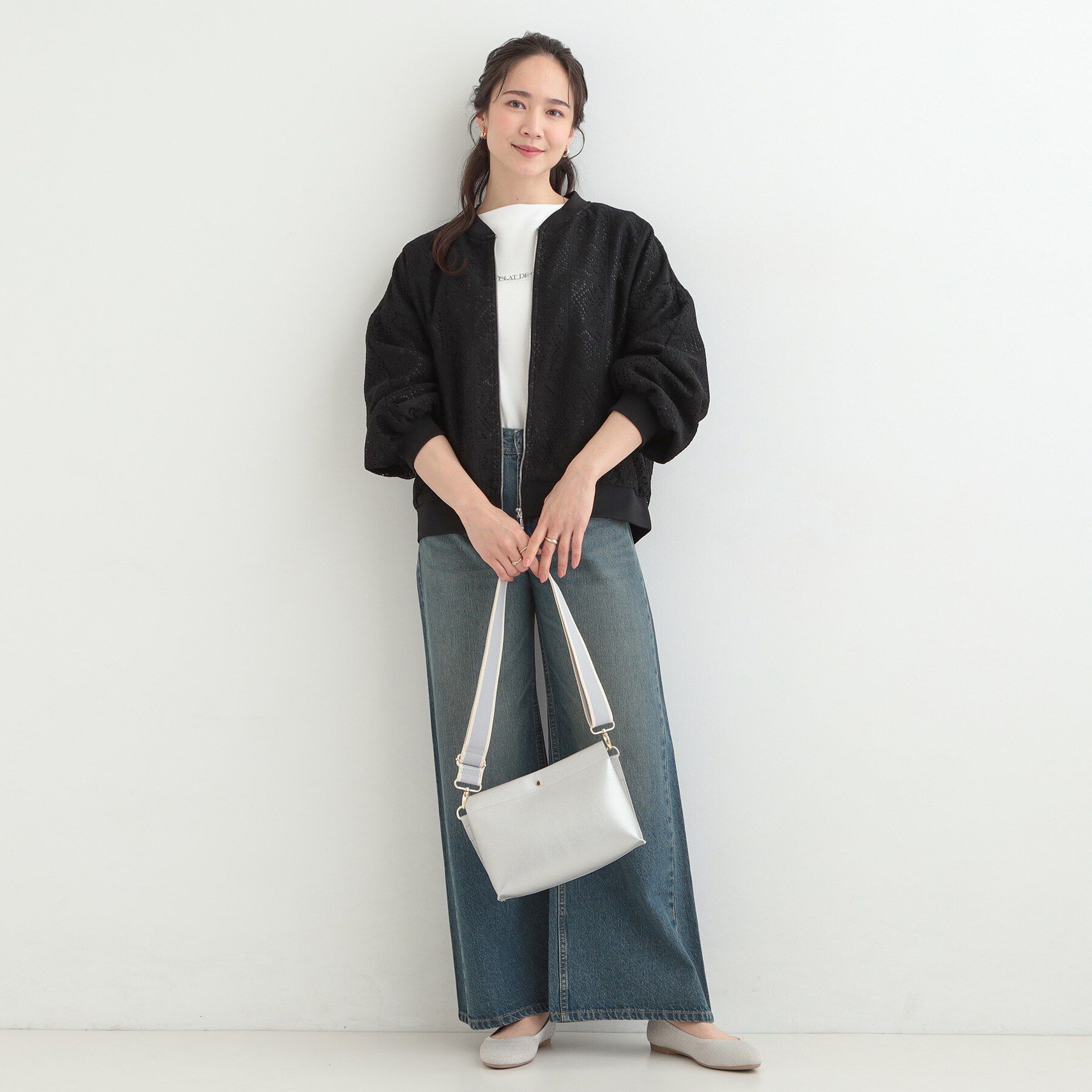 SHOO･LA･RUE「ちょうどいい華やかさ　ふんわりレースブルゾン」|ブルゾン・スタジャン|