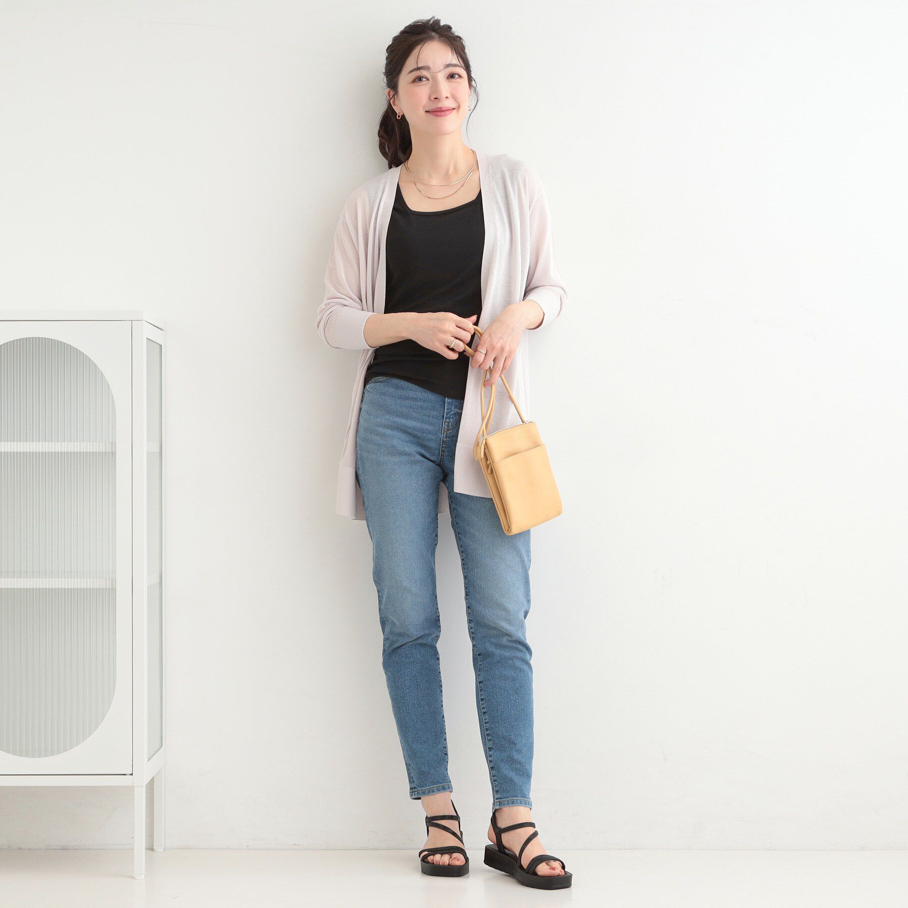 SHOO･LA･RUE「【洗える/S-LL】コーデのさりげないアクセントに　きらきらラメタンク」|キャミソール|