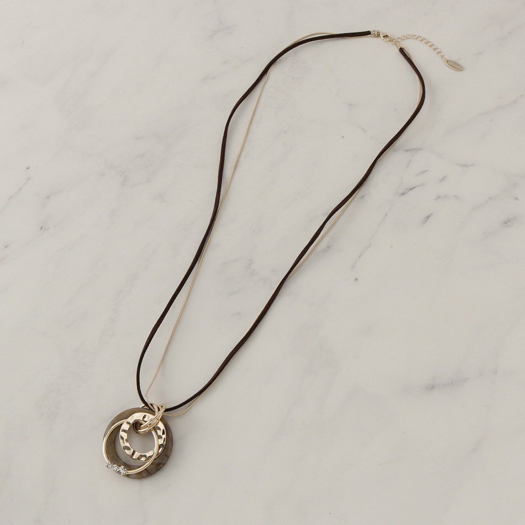 SHOO･LA･RUE「樹脂リングコード＆チェーンネックレス」|ネックレス|