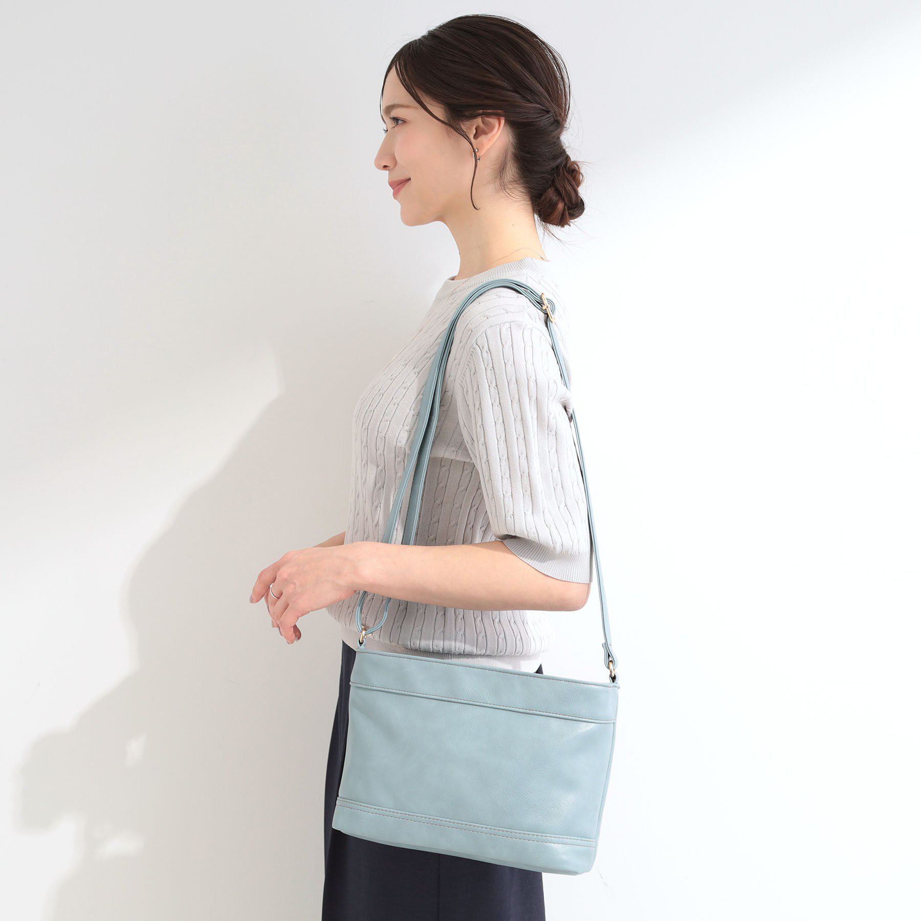 SHOO･LA･RUE「ヨコナガポケットショルダーバッグ」|ショルダー・メッセンジャー|