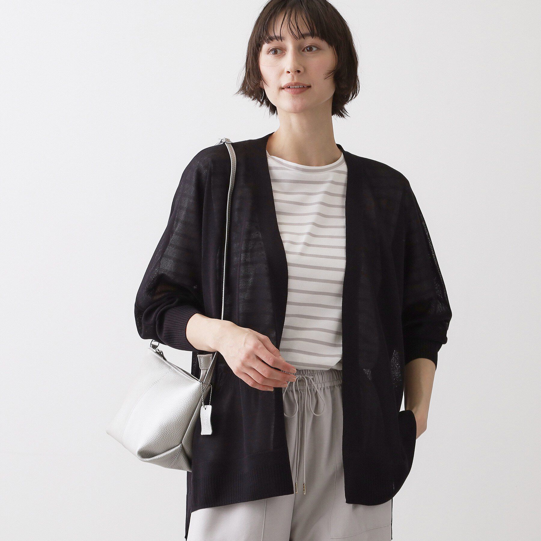 Dessin「【洗える】ミドル丈シアーカーディガン」|カーディガン|