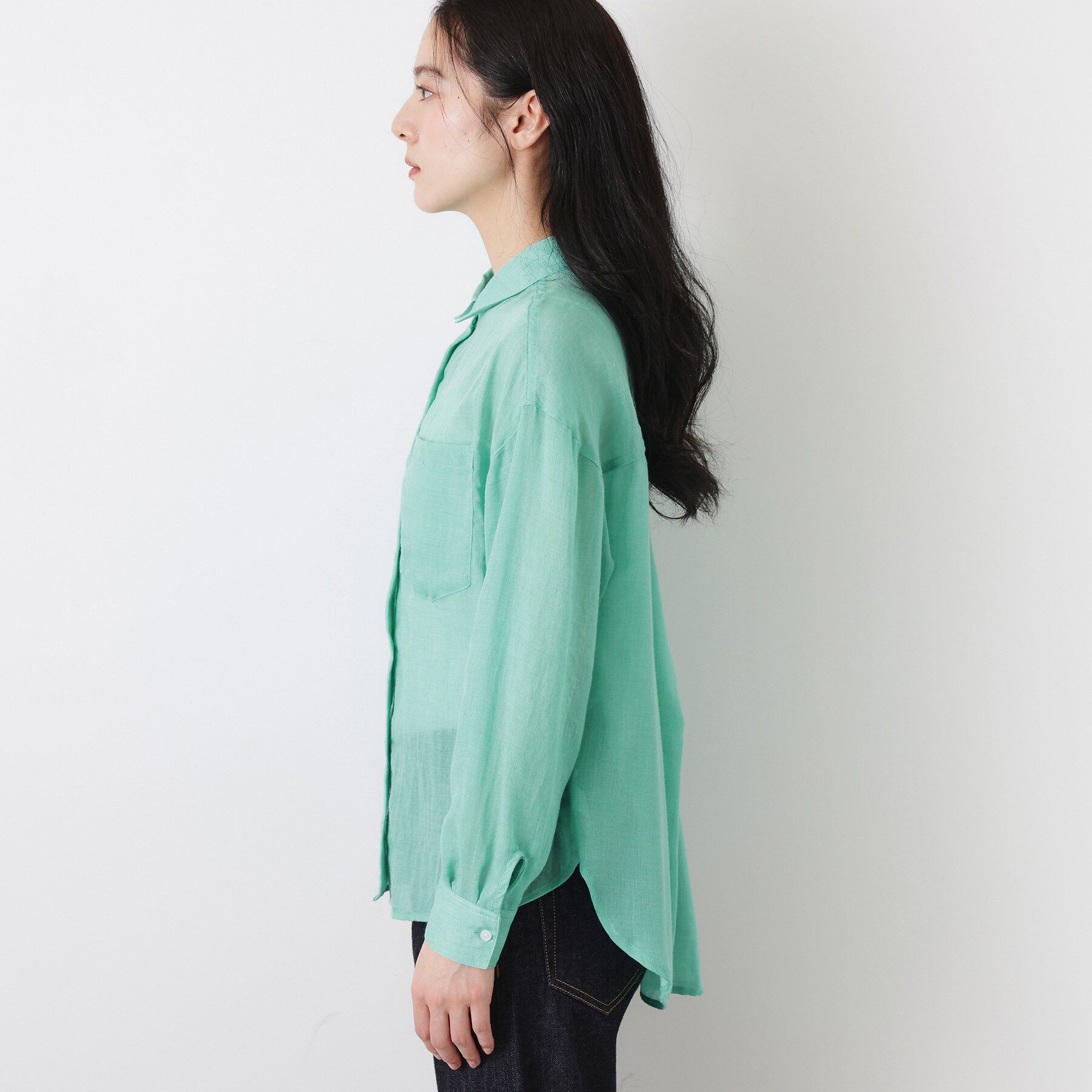 Dessin「【洗える】シアーカラーシャツ」|シャツ・ブラウス|