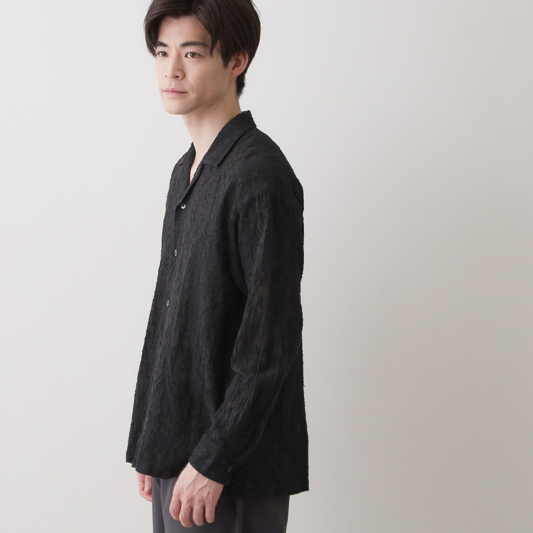 Dessin「【洗える】インド刺繍コットン開襟シャツ」|シャツ・ブラウス|