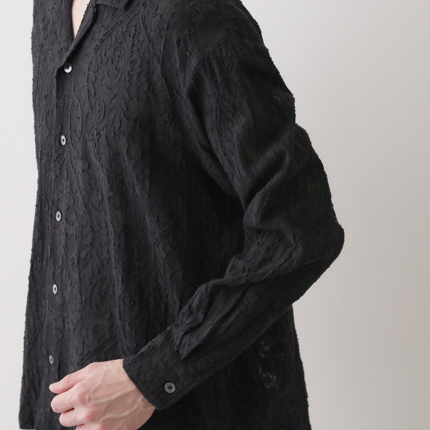 Dessin「【洗える】インド刺繍コットン開襟シャツ」|シャツ・ブラウス|