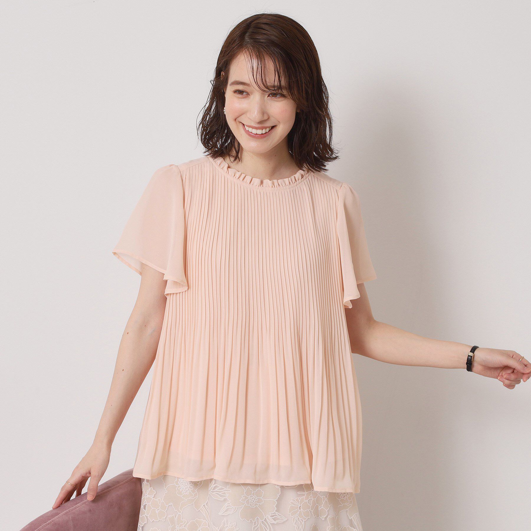 ITS&rsquo;DEMO「【手洗い可】プリーツブラウス」|シャツ・ブラウス|