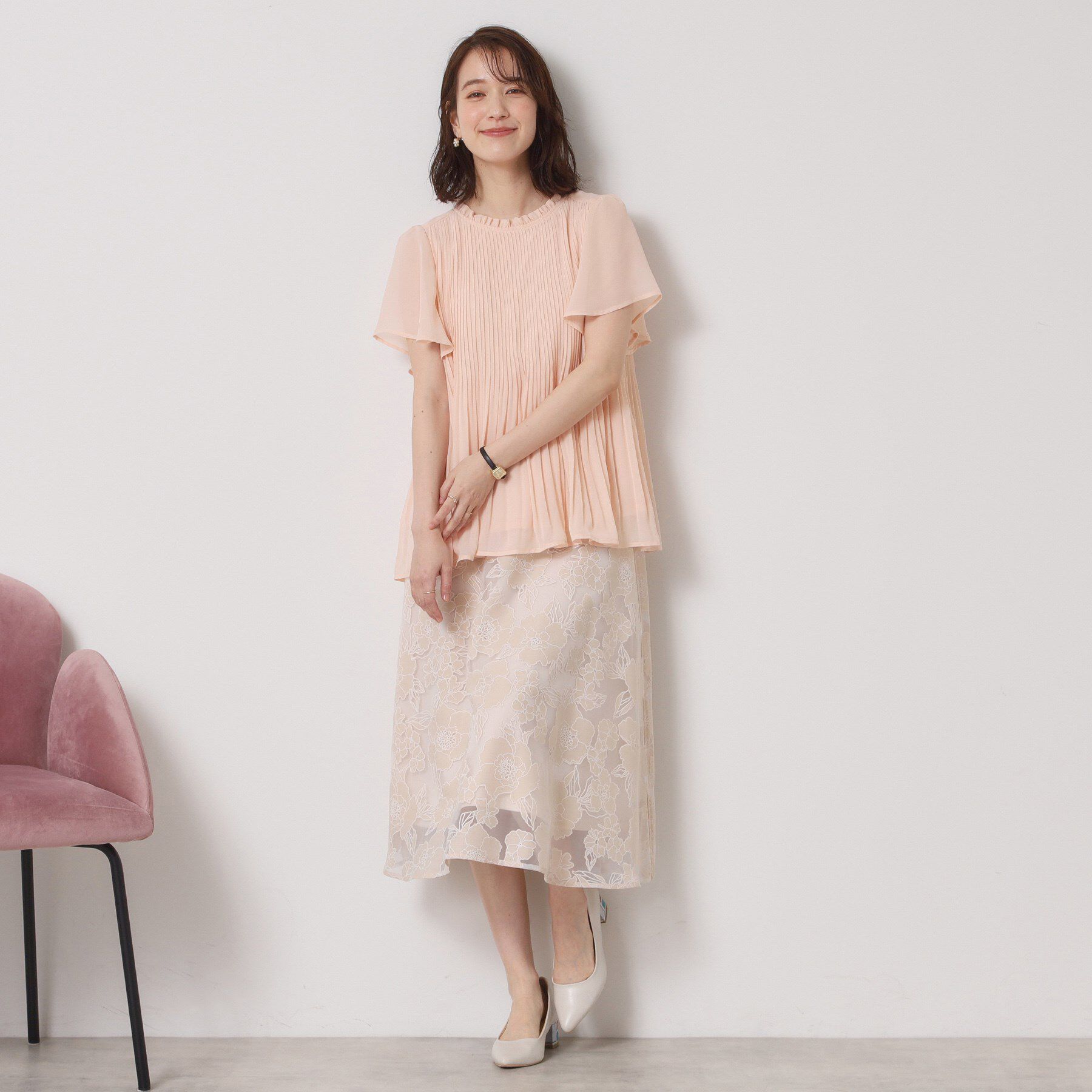 ITS&rsquo;DEMO「【手洗い可】プリーツブラウス」|シャツ・ブラウス|