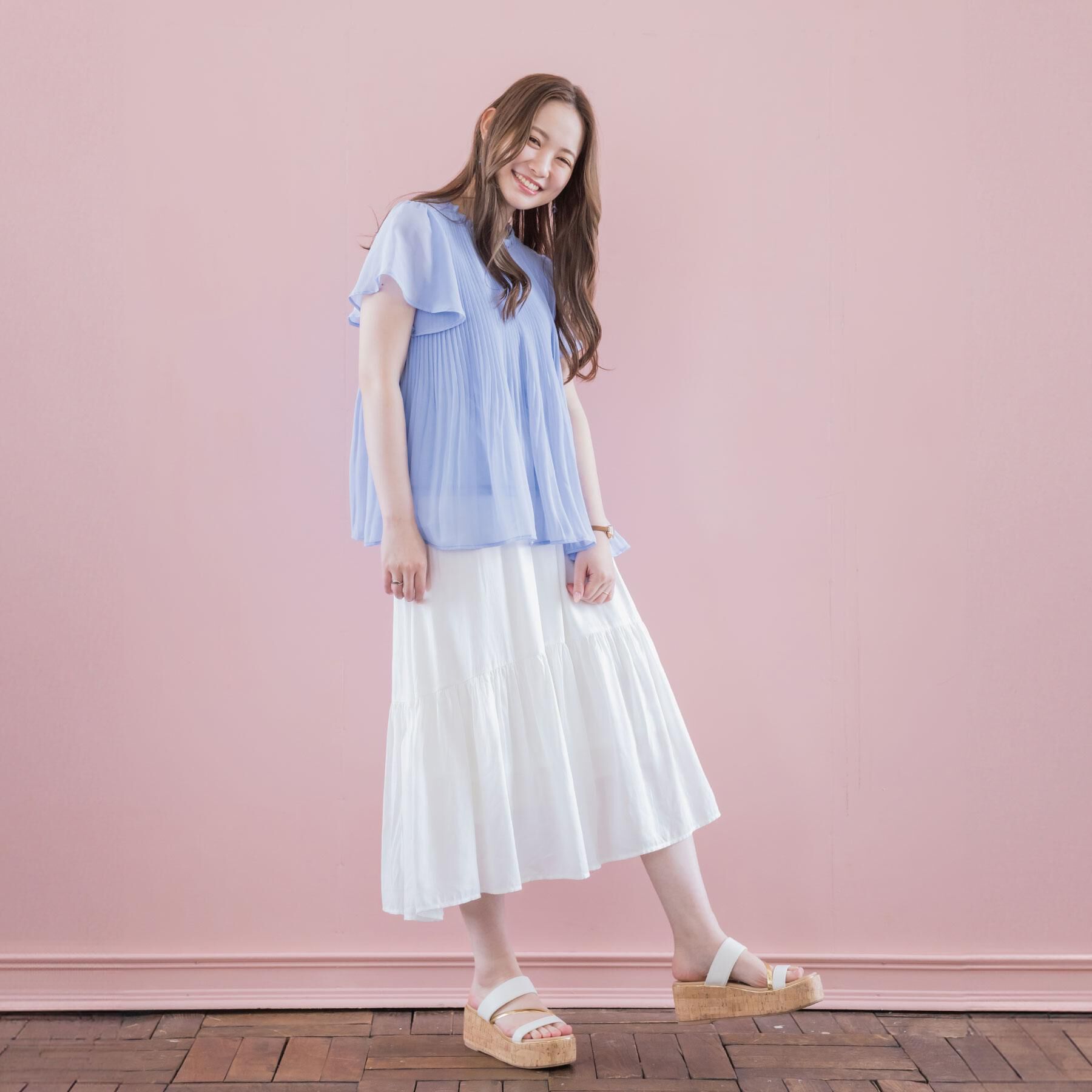 ITS&rsquo;DEMO「【手洗い可】プリーツブラウス」|シャツ・ブラウス|