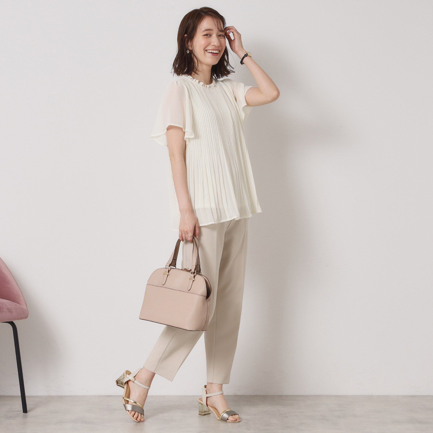 ITS&rsquo;DEMO「【手洗い可】プリーツブラウス」|シャツ・ブラウス|