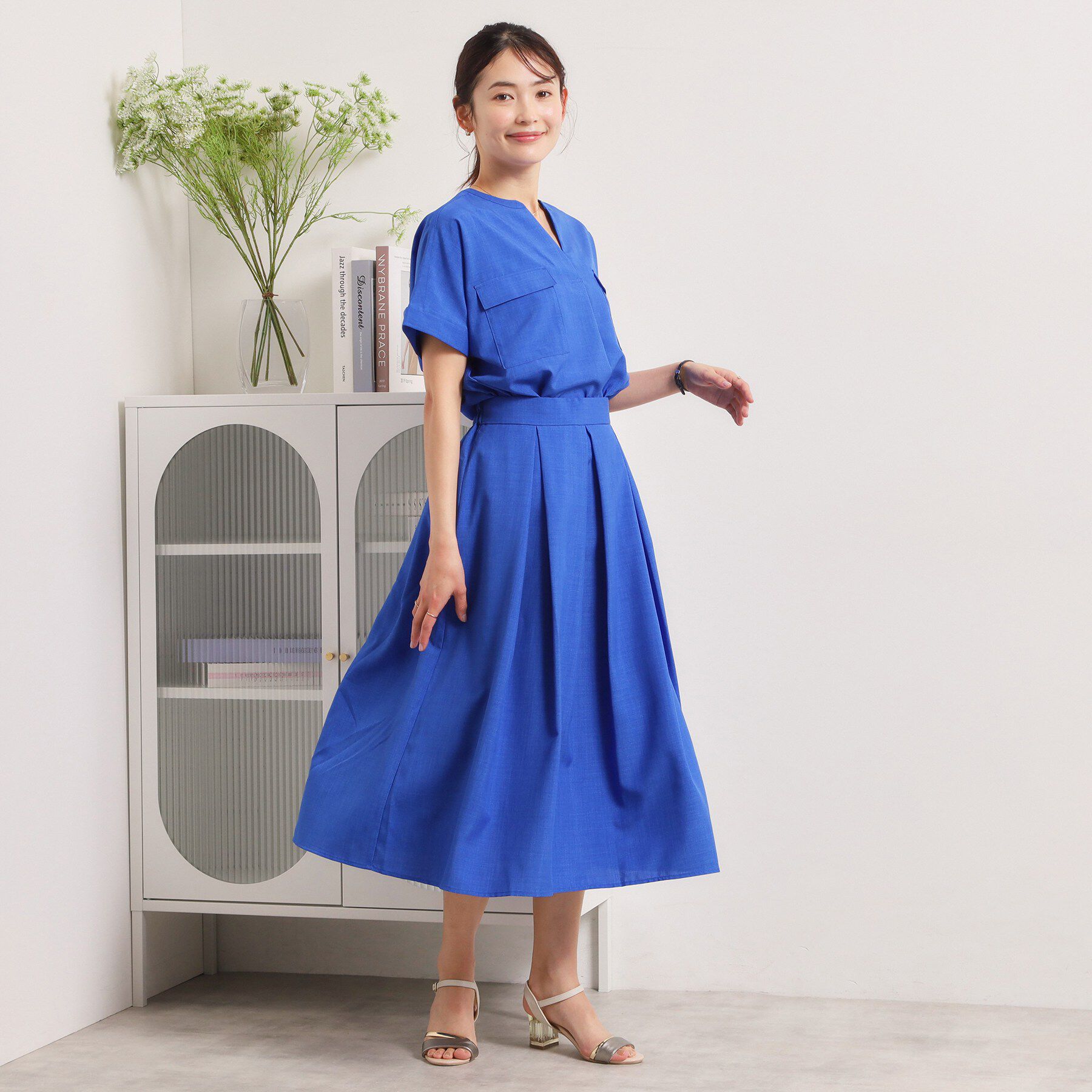 ITS&rsquo;DEMO「【UVケア／洗濯機OK／イージーケア】麻調合繊タックスカート」|スカート|